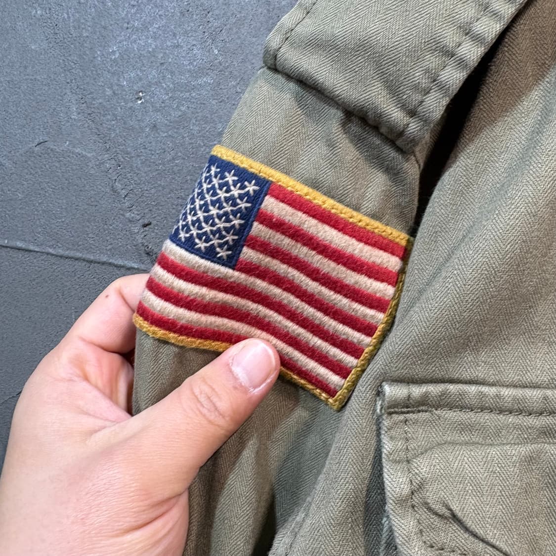 [S] POLO 폴로 랄프로렌 성조기 패치 필드 자켓 상품이미지2