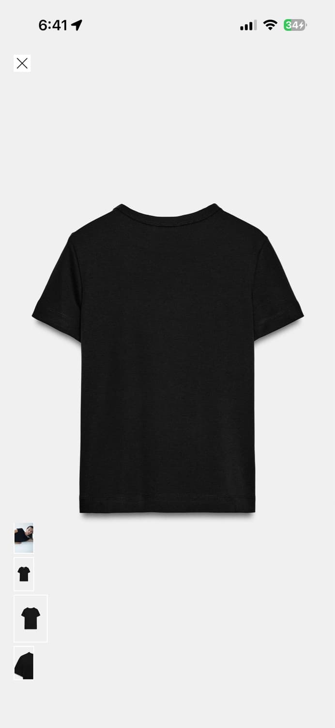 ZARA 반팔 블랙 L 상품이미지3