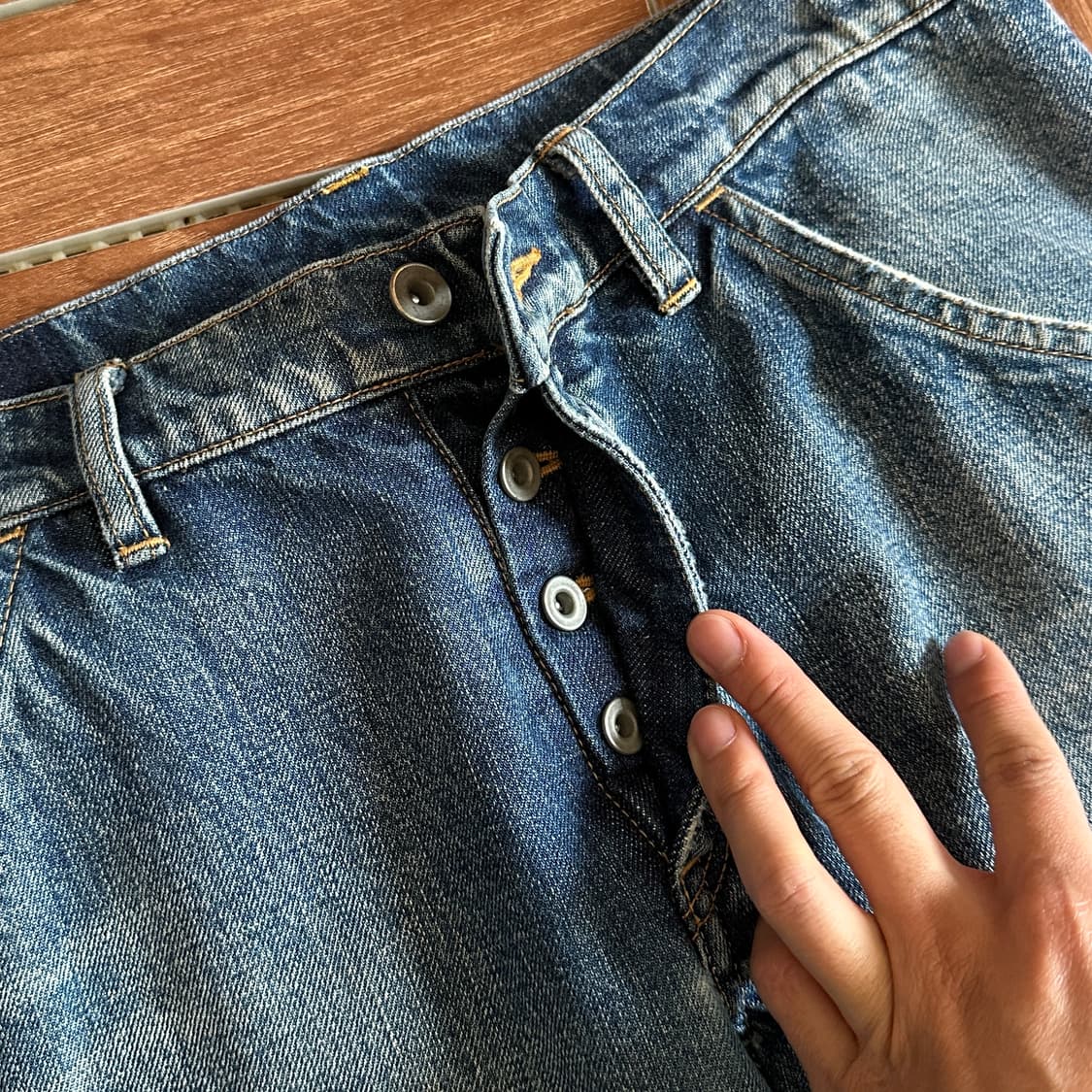 Kazuyuki Kumagai Attachment denim pants 상품이미지5