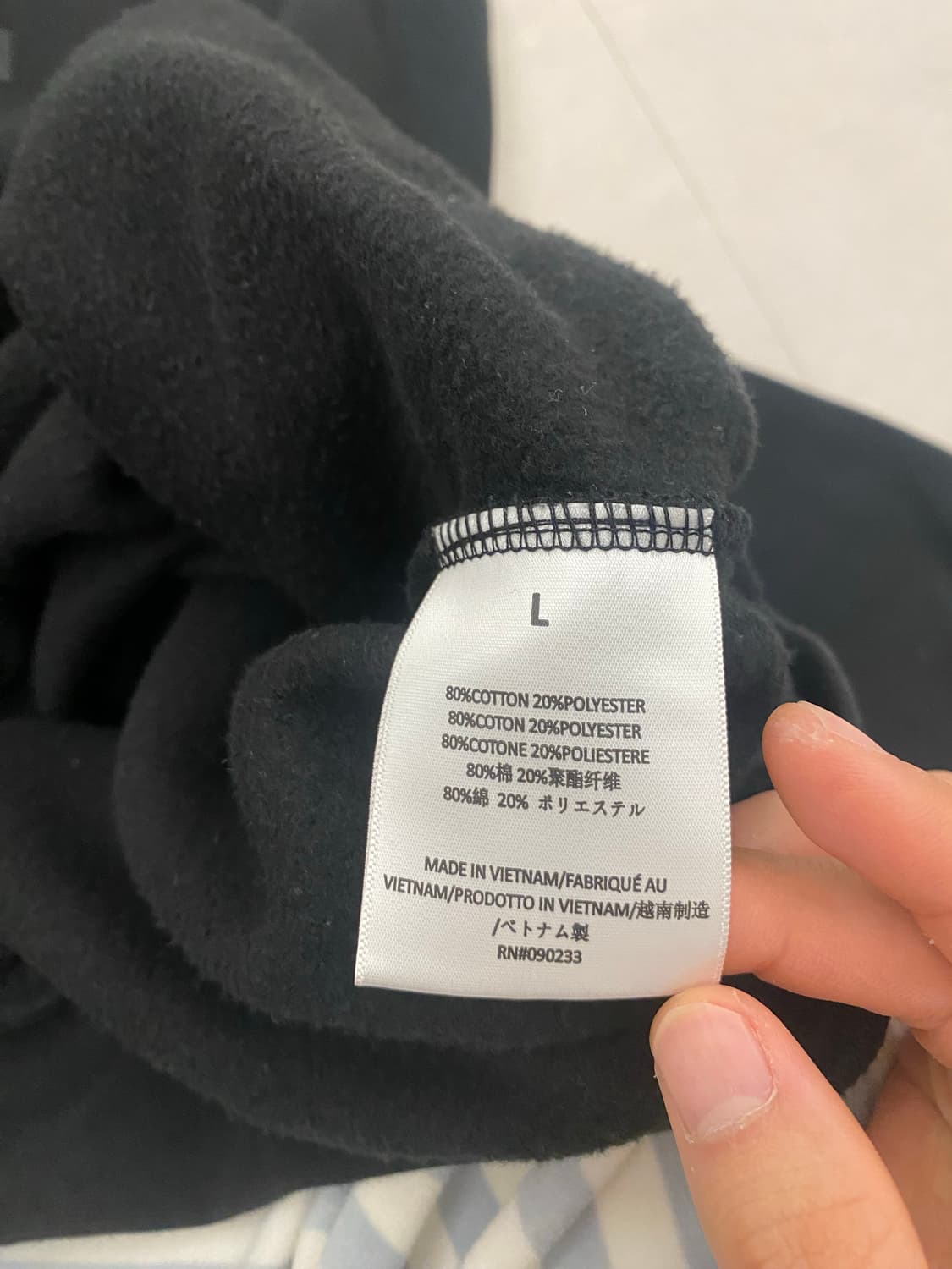 피오갓 에센셜 스웻셔츠 블랙, L 상품이미지3