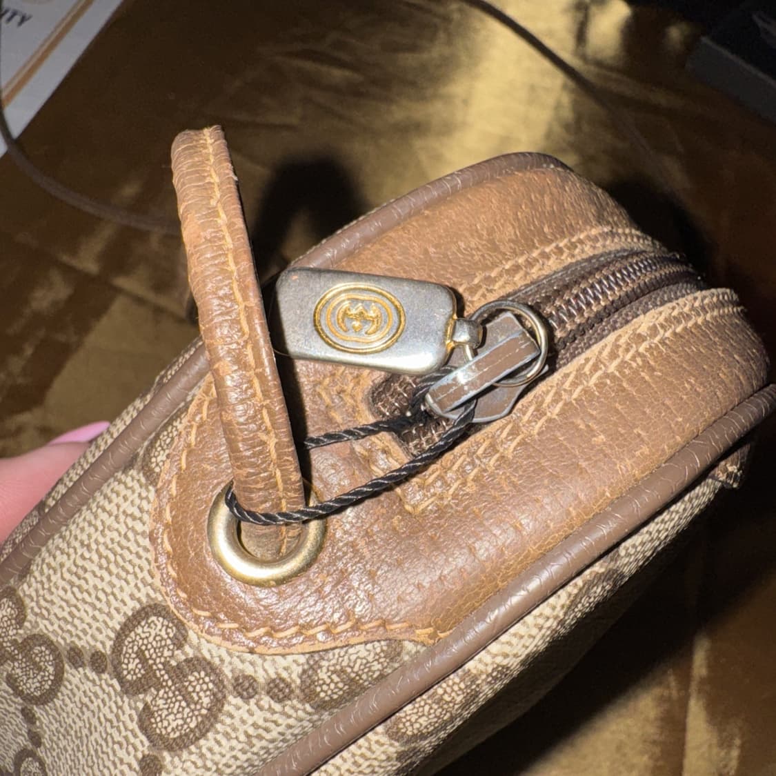 80s 구찌 GG 빈티지 시마 웹 숄더백 브라운 상품이미지3