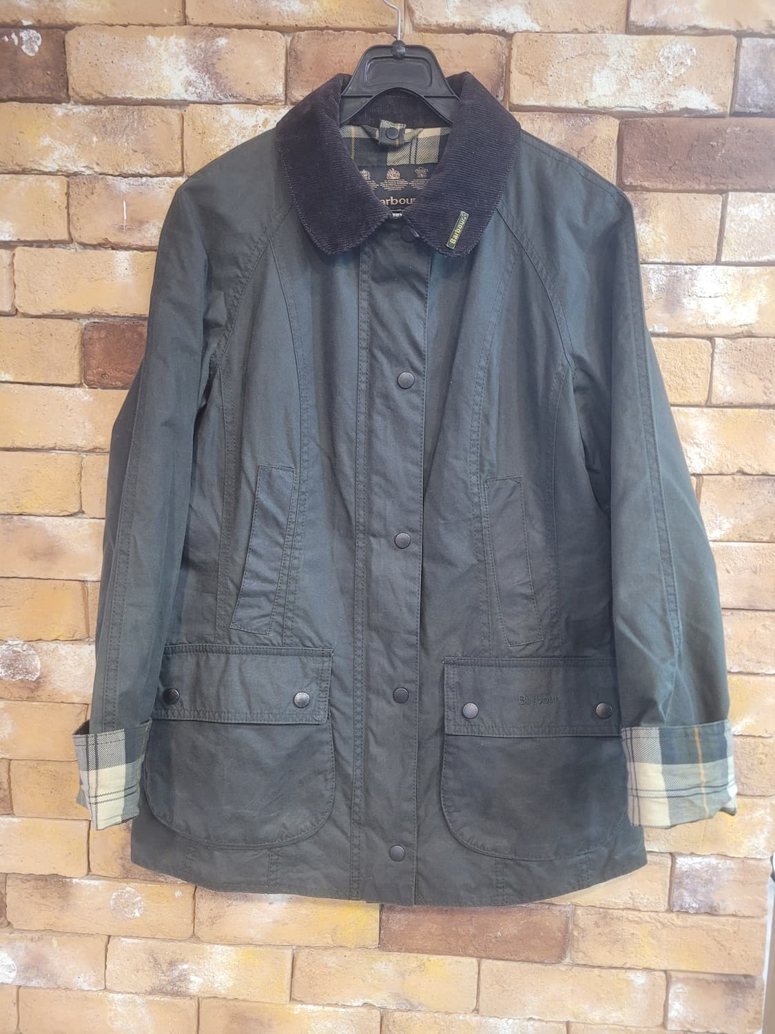 바버 비드넬 왁스 자켓 UK8 세이지 상품이미지1