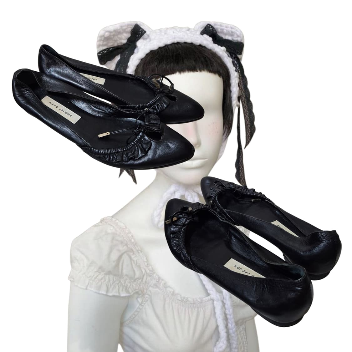 Marc Jacobs 2000s leather shirring flat 상품이미지2