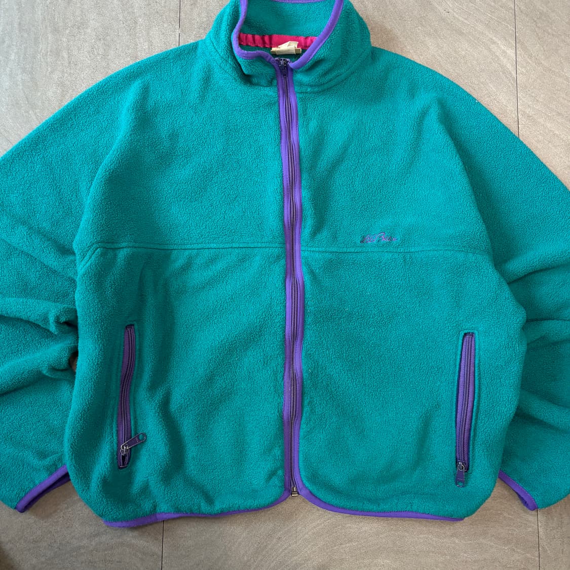80년대 미국 생산 llbean 엘엘빈 그린 플리스 자켓 상품이미지4