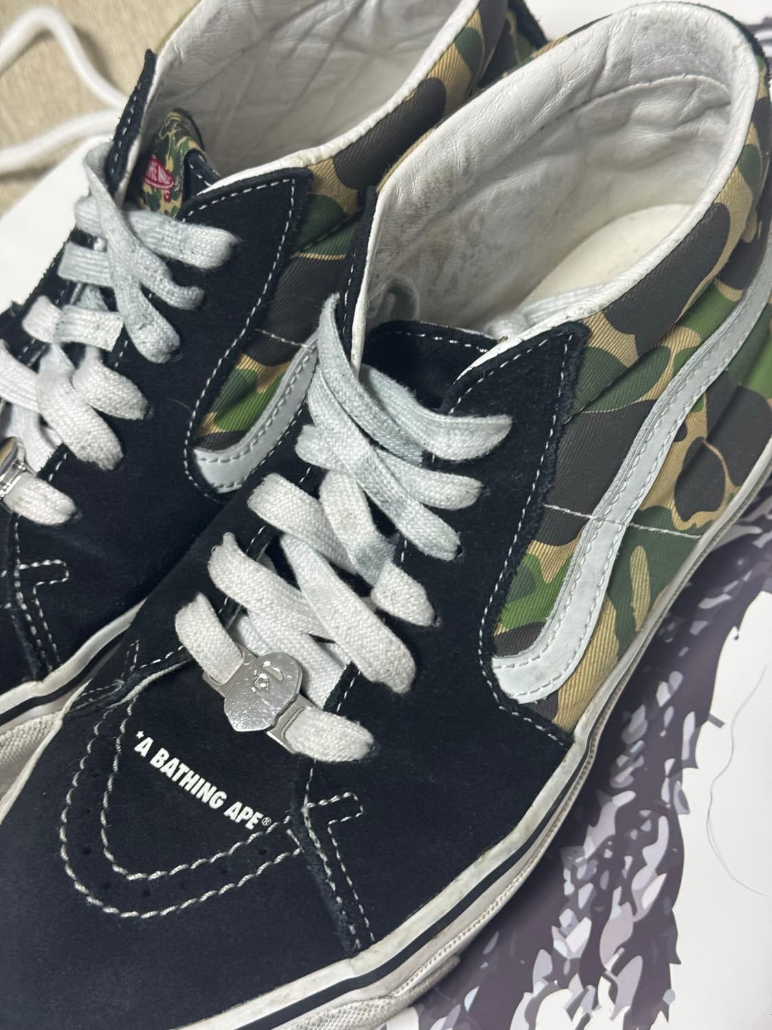 반스 x 베이프 스케이트 미드 270 상품이미지4