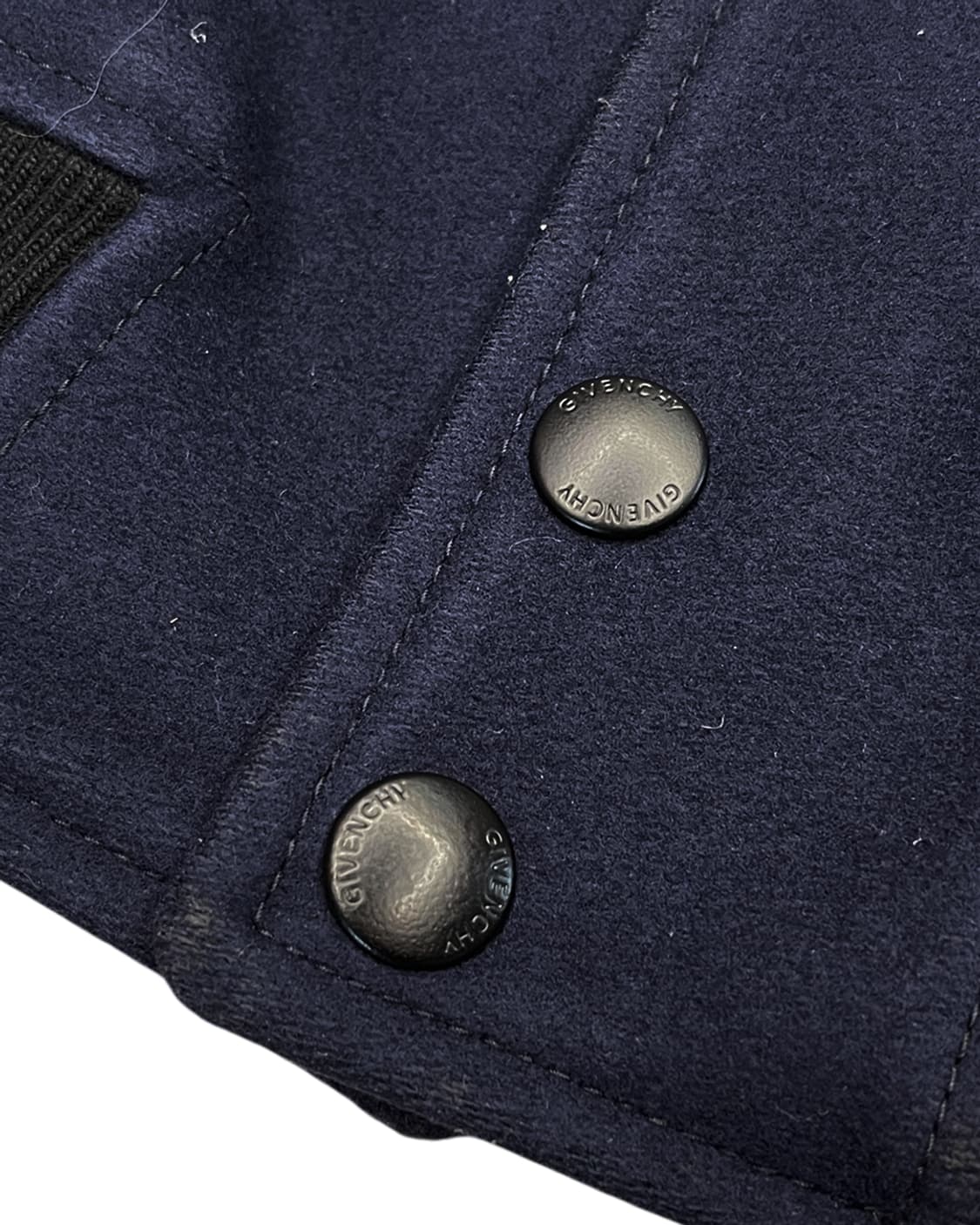 지방시 11AW 레더 슬리브 울 블루종 상품이미지8