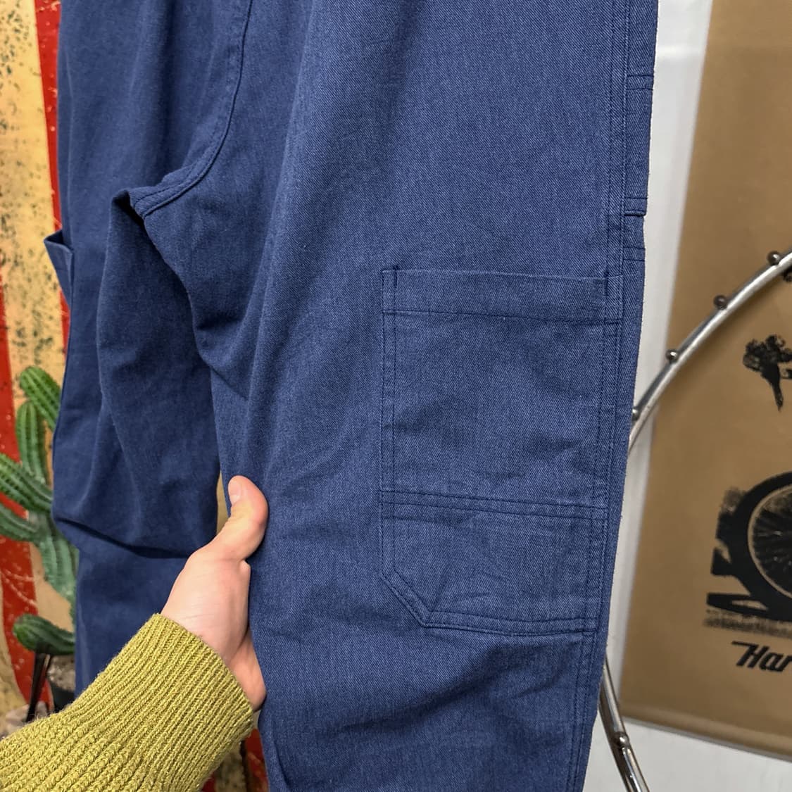 90s 오리지널 빈티지 프렌치 워크 팬츠 신치백 카고 N694 상품이미지7