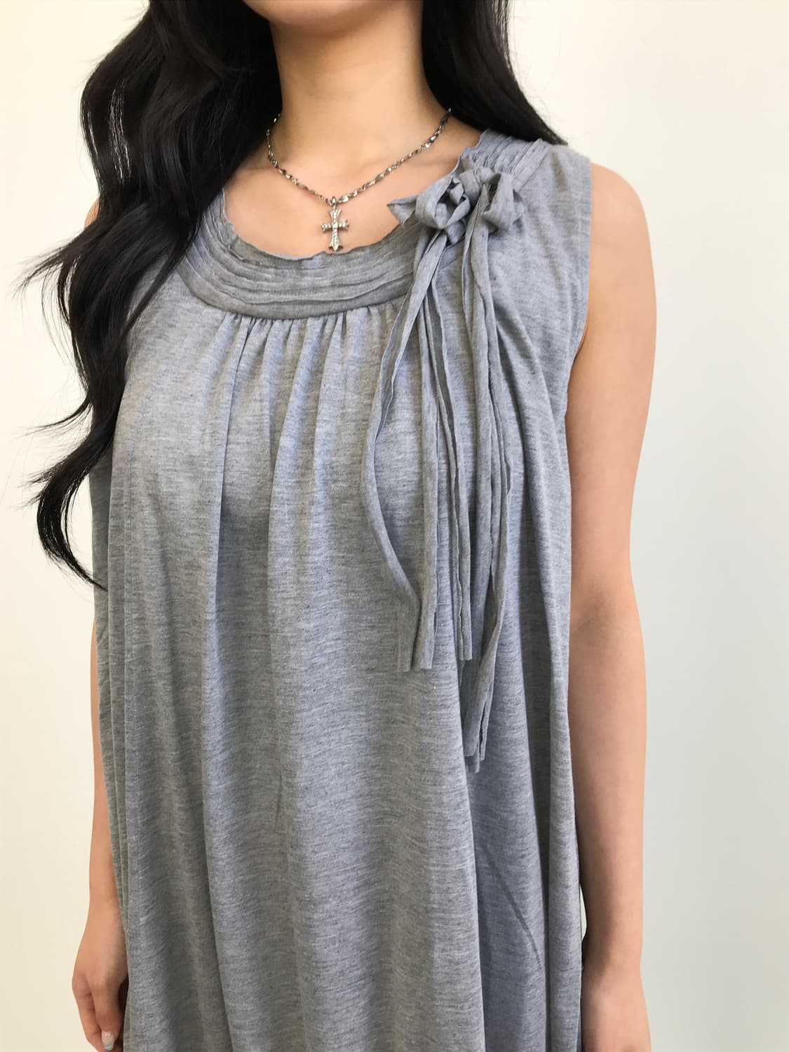 Jpn Gray Chiffon Ruffle Tunic Onepiece 상품이미지3