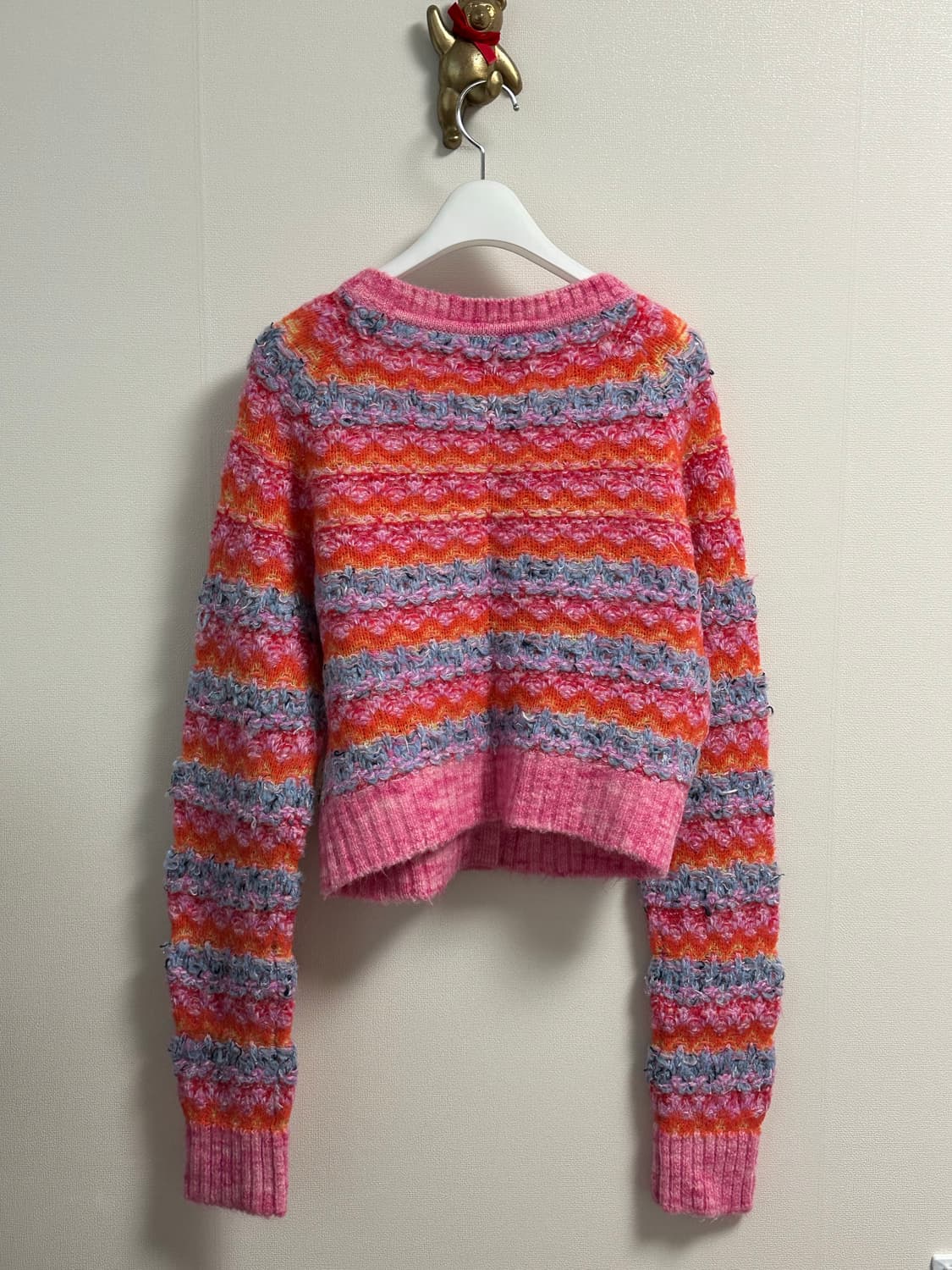 앤더슨벨 스트라이프 푸들 니트 가디건 - S size 상품이미지6