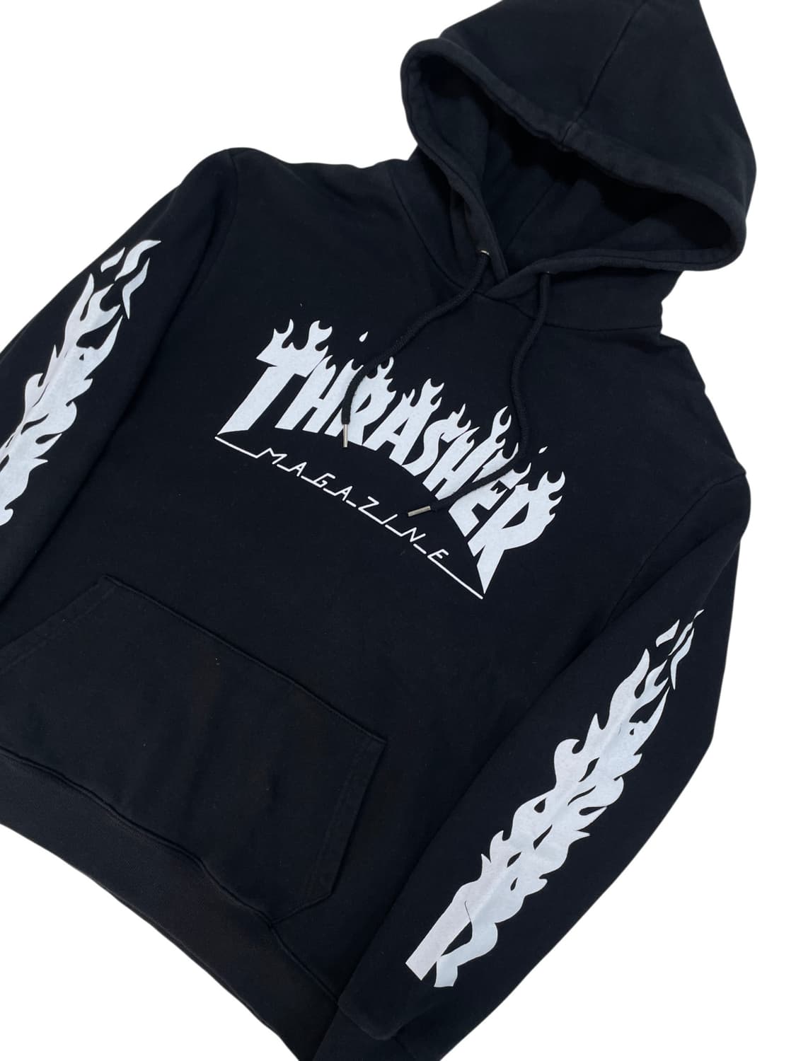 [L] 트래셔 재팬 슬리브 플레임 불꽃 후드 티셔츠  상품이미지2