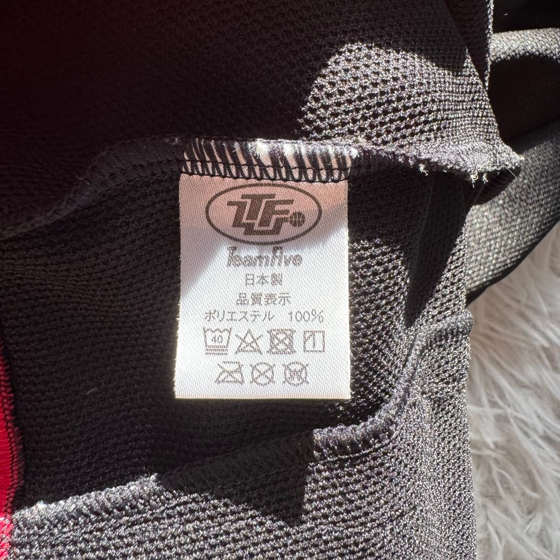 TEAM FIVE 일본빈티지 블랙 레드 올드스쿨 바시티 자켓 L 100 상품이미지6