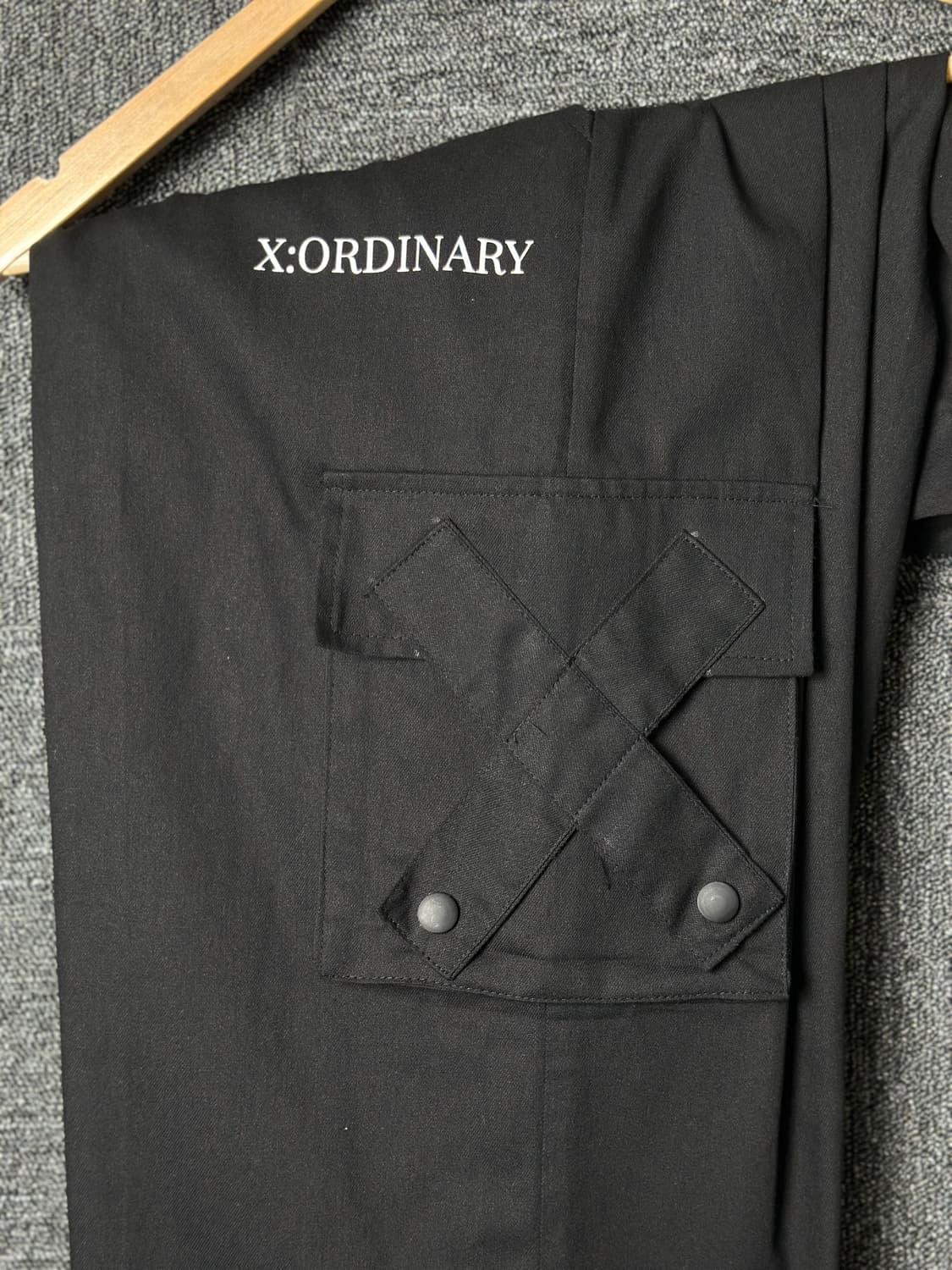 X:ORDINARY 블랙 카고 와이드 팬츠 52/34-36 상품이미지5
