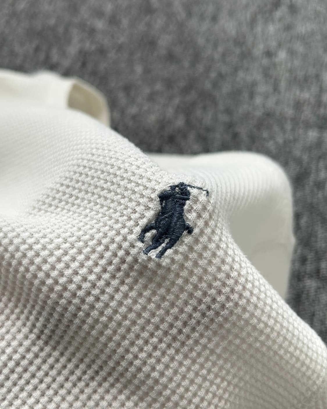 폴로 랄프로렌 화이트 와플 긴팔티 상품이미지3