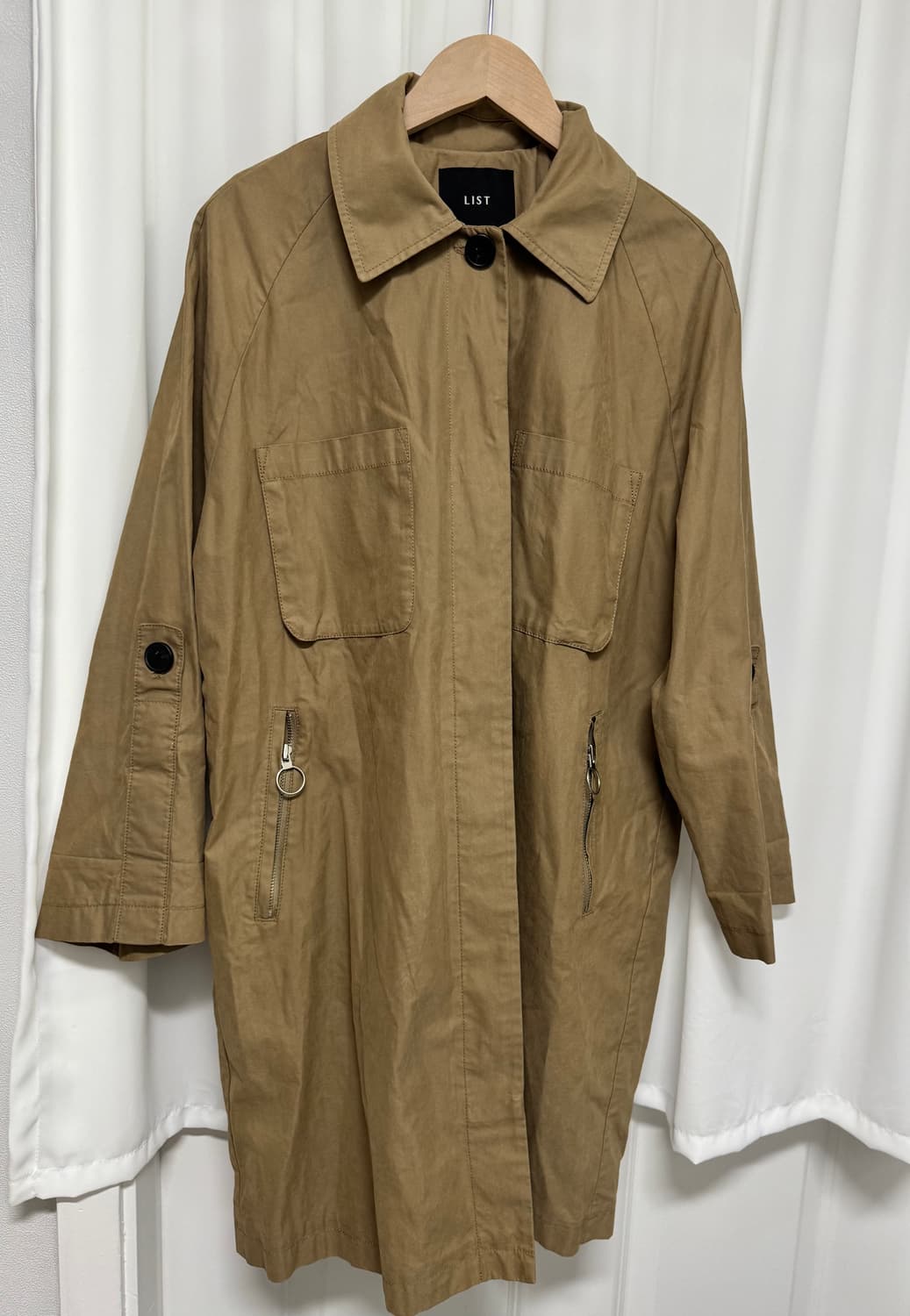 LIST 리스트 베이지 트렌치코트 상품이미지5
