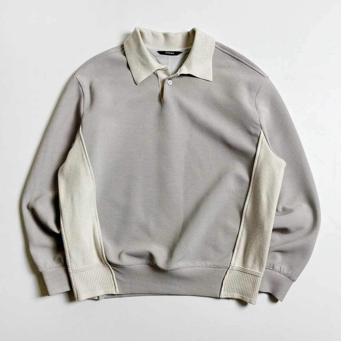 시스템옴므 22FW 리브 블록 칼라 니트 PR1857 상품이미지1