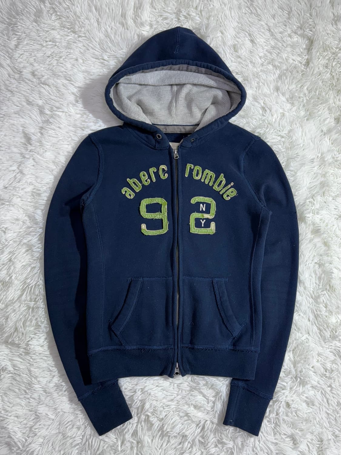 아베크롬비 네이비 빅로고 투웨이 후드집업  상품이미지3