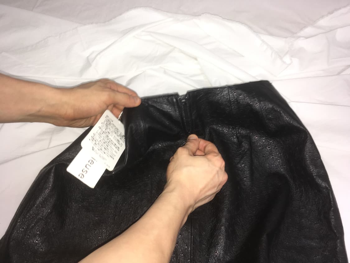 *deadstock lambskin leather skirt* 상품이미지4