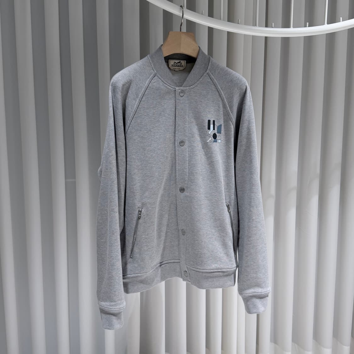 (S+/L) / 에르메스 미니 가죽 패치 그레이 블루종 상품이미지3