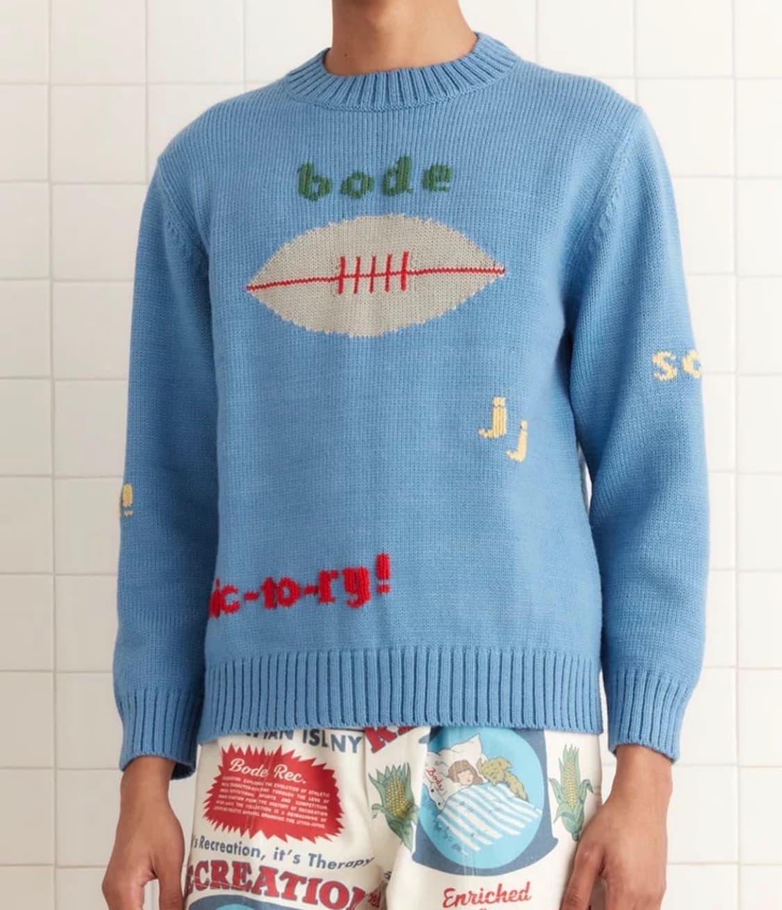 (L,XL) Bode 보디 스피릿 스웨터 블루 상품이미지2