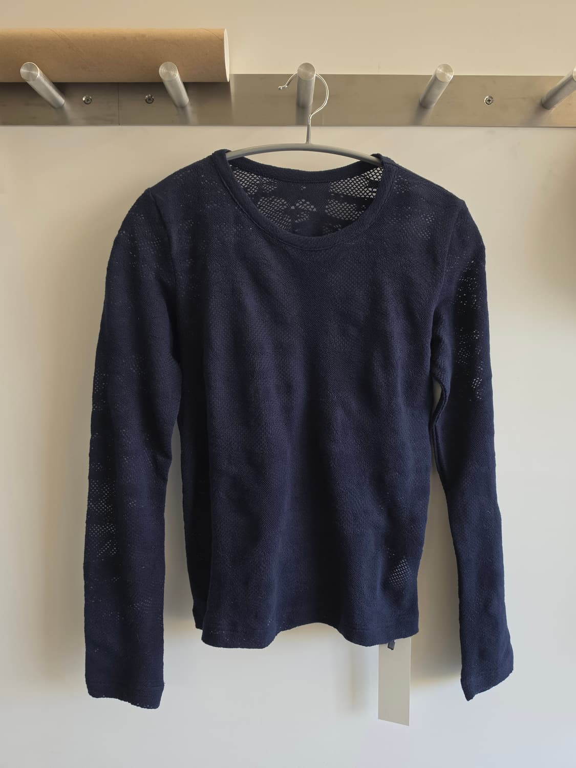 Y's 비정형 메쉬 니트 네이비 상품이미지1