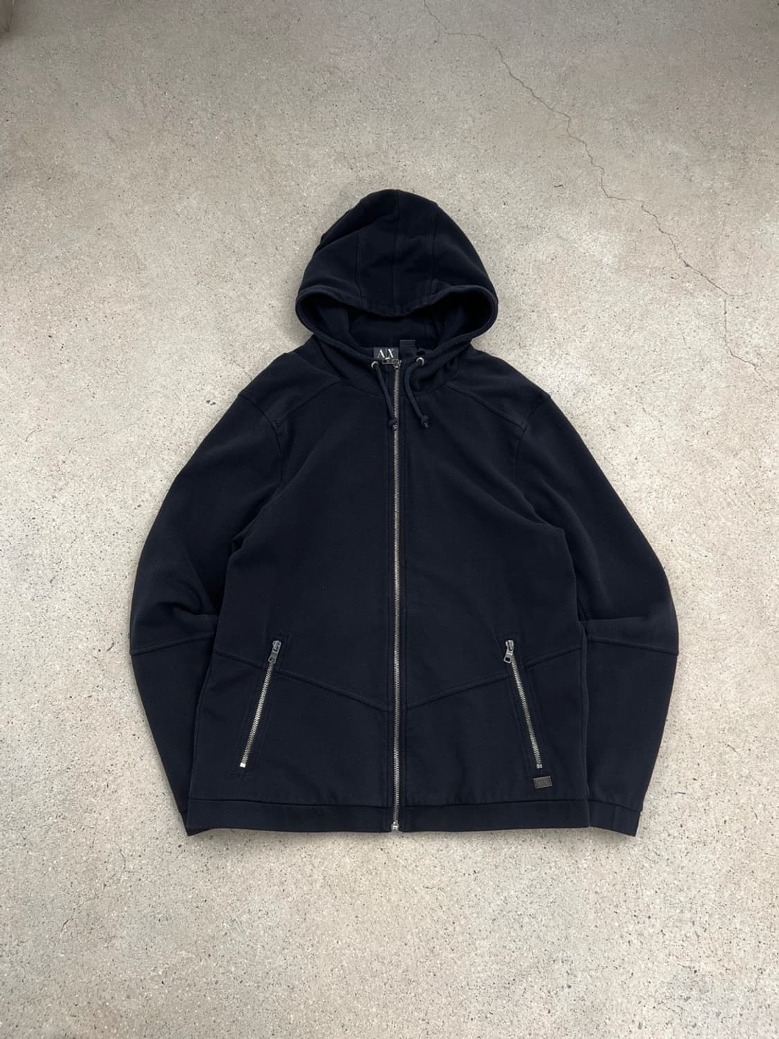 아르마니 익스체인지 메탈로고 코튼 후드집업 상품이미지2