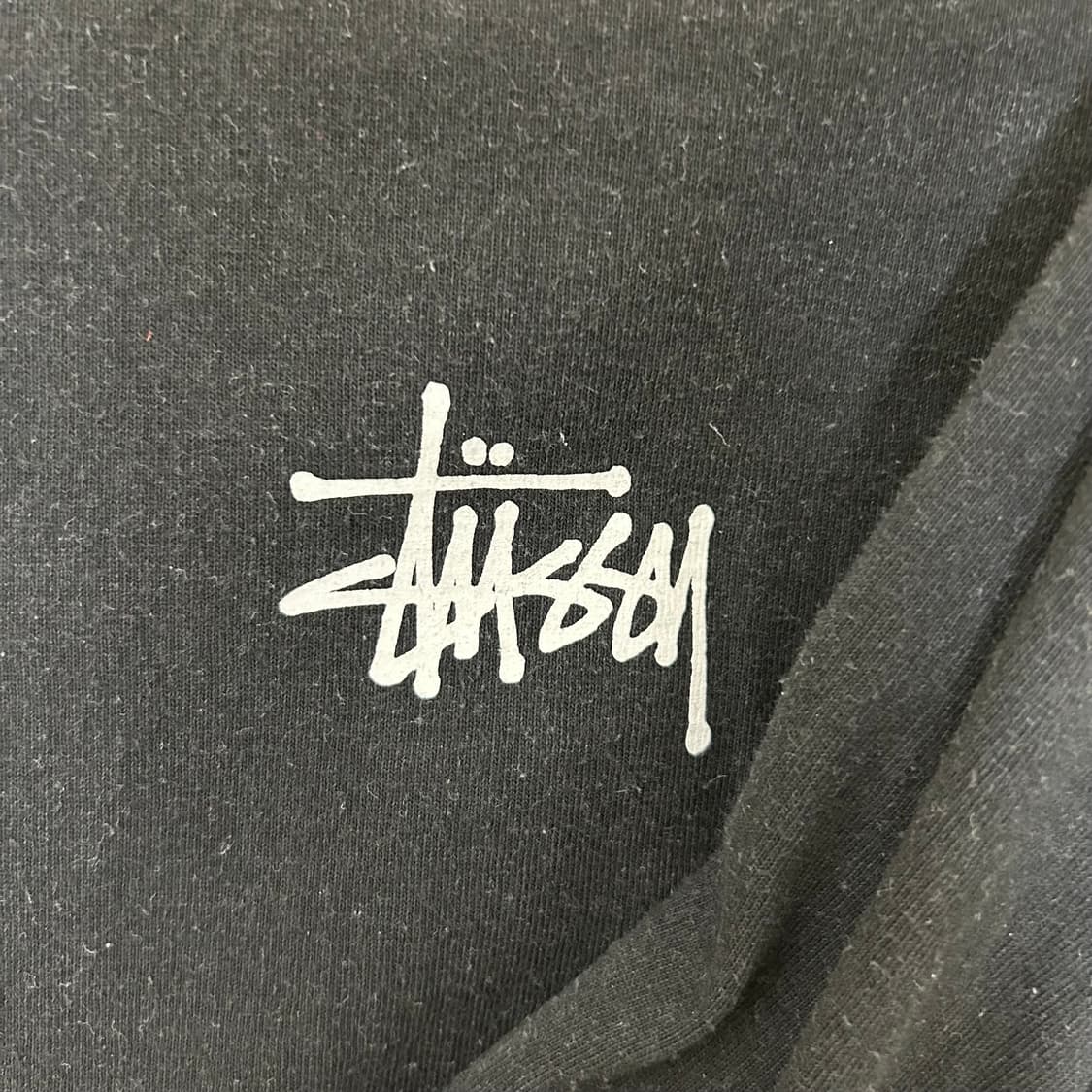 스투시 베이직 로고 블랙 롱슬리브 L 상품이미지2