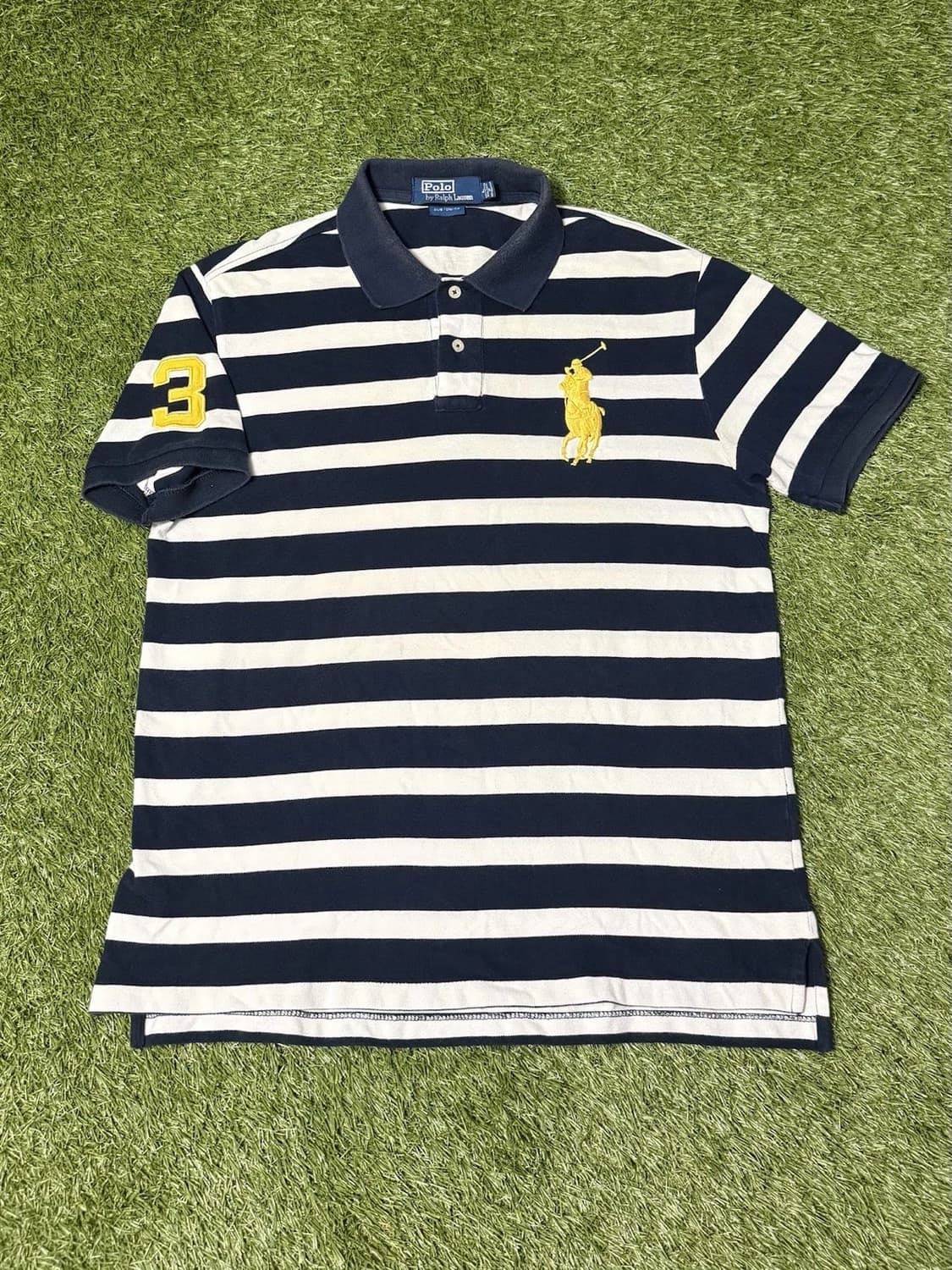 폴로 랄프로렌 빅포니 스트라이프 빅포니 메시 카라티 상품이미지1