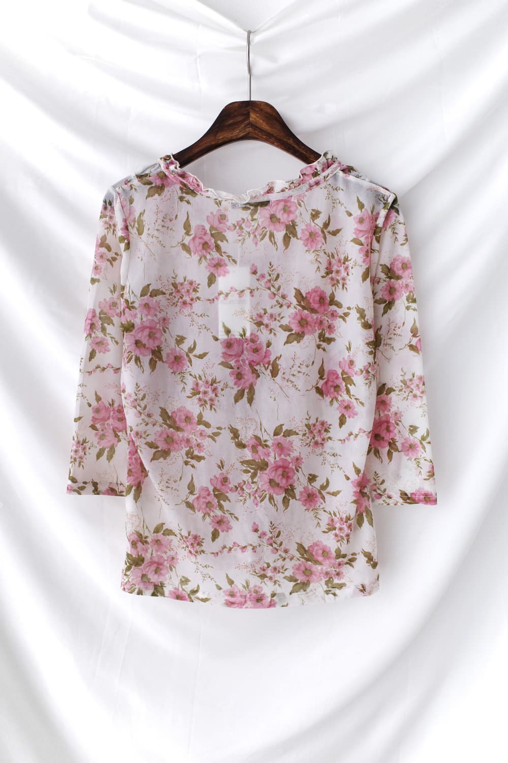 flower shirring see-through T 상품이미지2