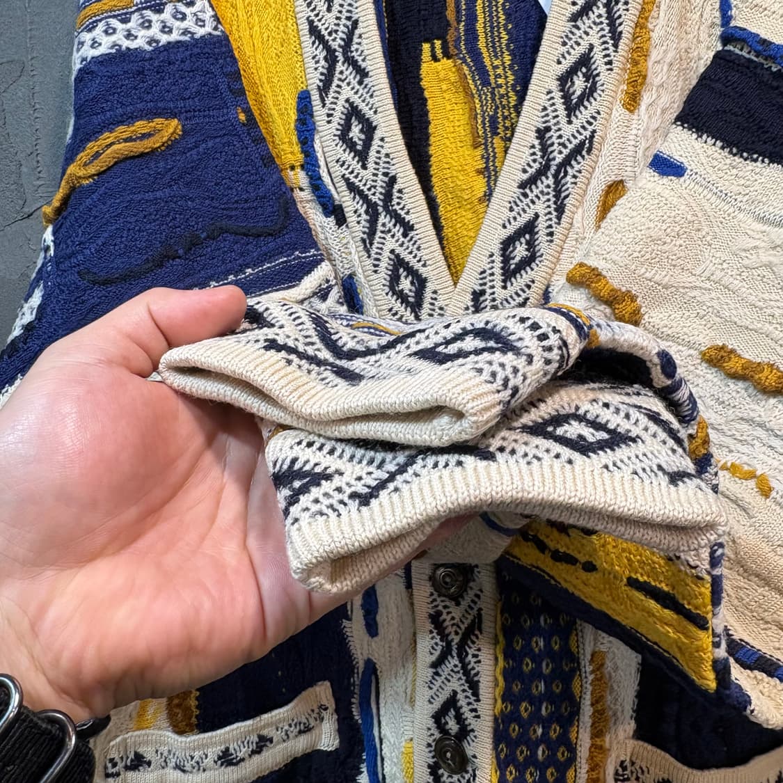 [L] COOGI 쿠지 케이블 니트 가디건 상품이미지2