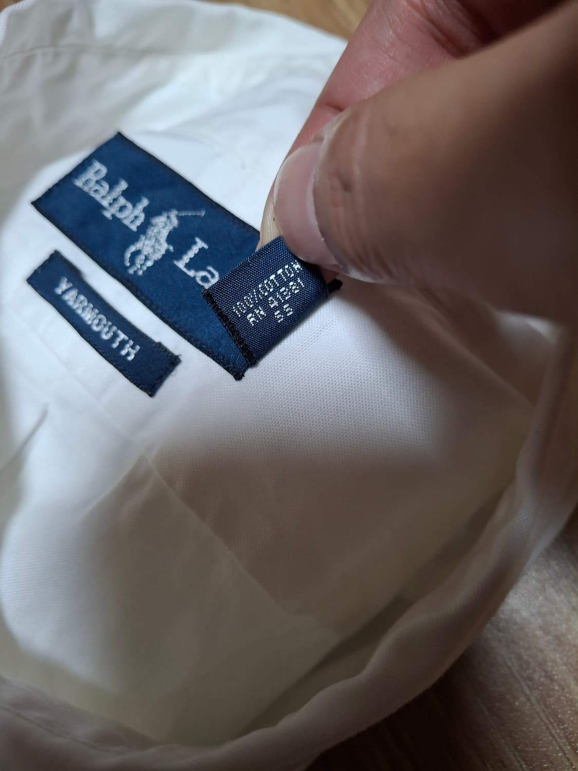 90s 랄프로렌 화이트 옥스포드 셔츠 야머스 핏 17/5 상품이미지6