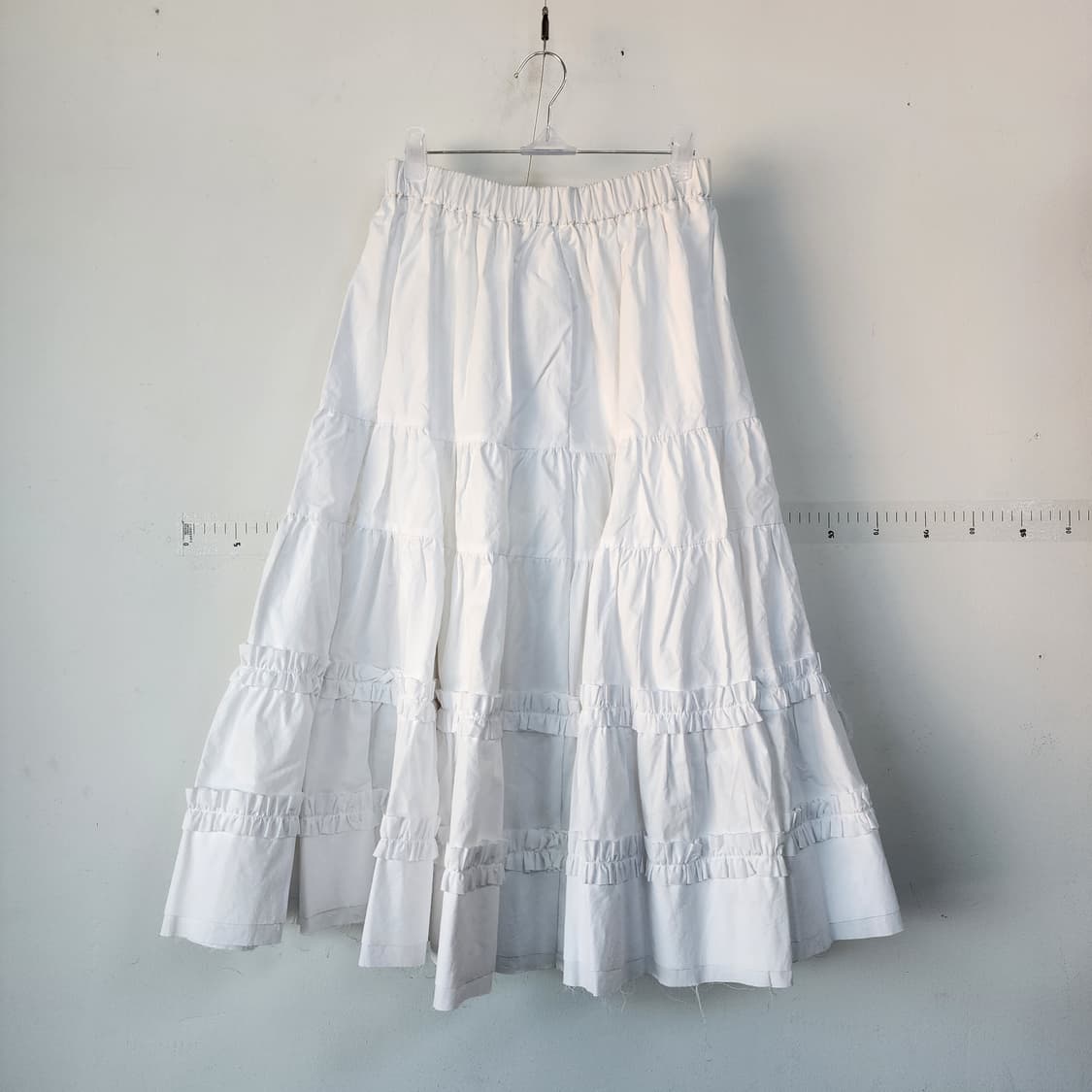 화이트 캉캉 롱 스커트 상품이미지2