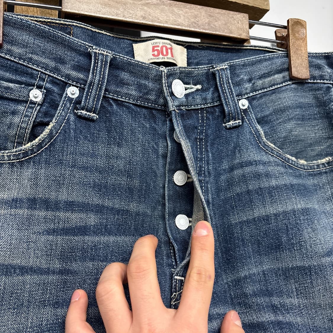 00s 리바이스 오리지널 501 빈티지 페이딩 데님팬츠 N943   상품이미지5