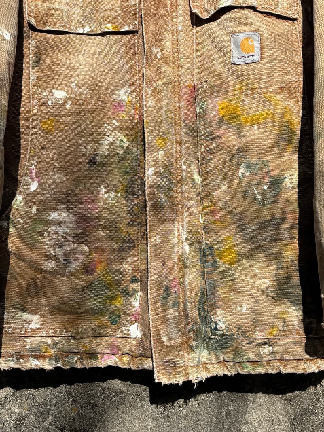 빈티지 칼하트 c26 디스트레스드 페인팅 자켓 상품이미지3
