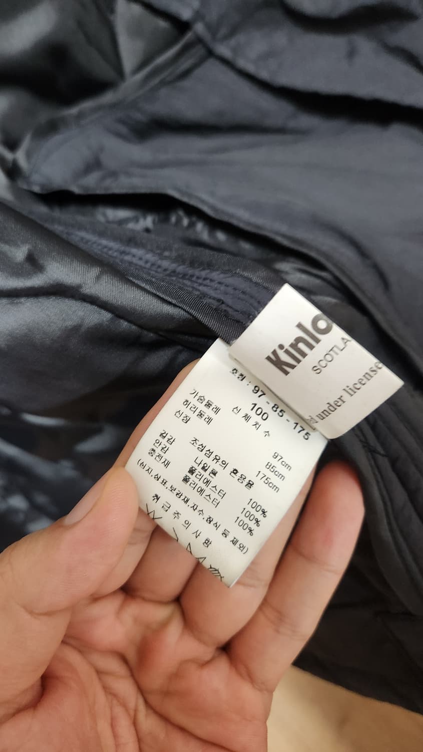 [100] 킨록 경량패딩 셔츠 셔켓 집업 블랙 깔깔이 옴므 정장 검정 상품이미지9