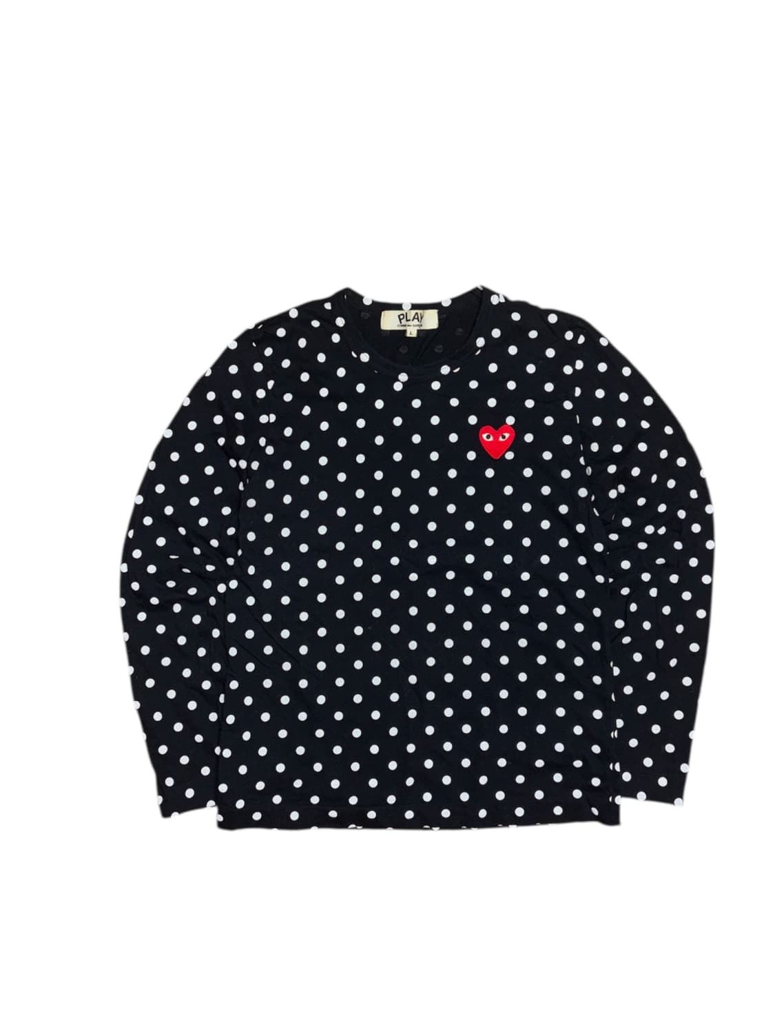 꼼데가르송 cdg 플레이 하트 블랙 도트 롱슬리브 상품이미지2