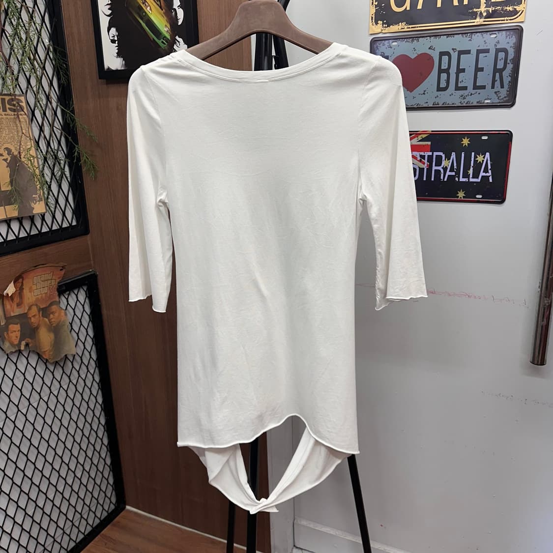 White Knot Detail Print T-Shirt  상품이미지2