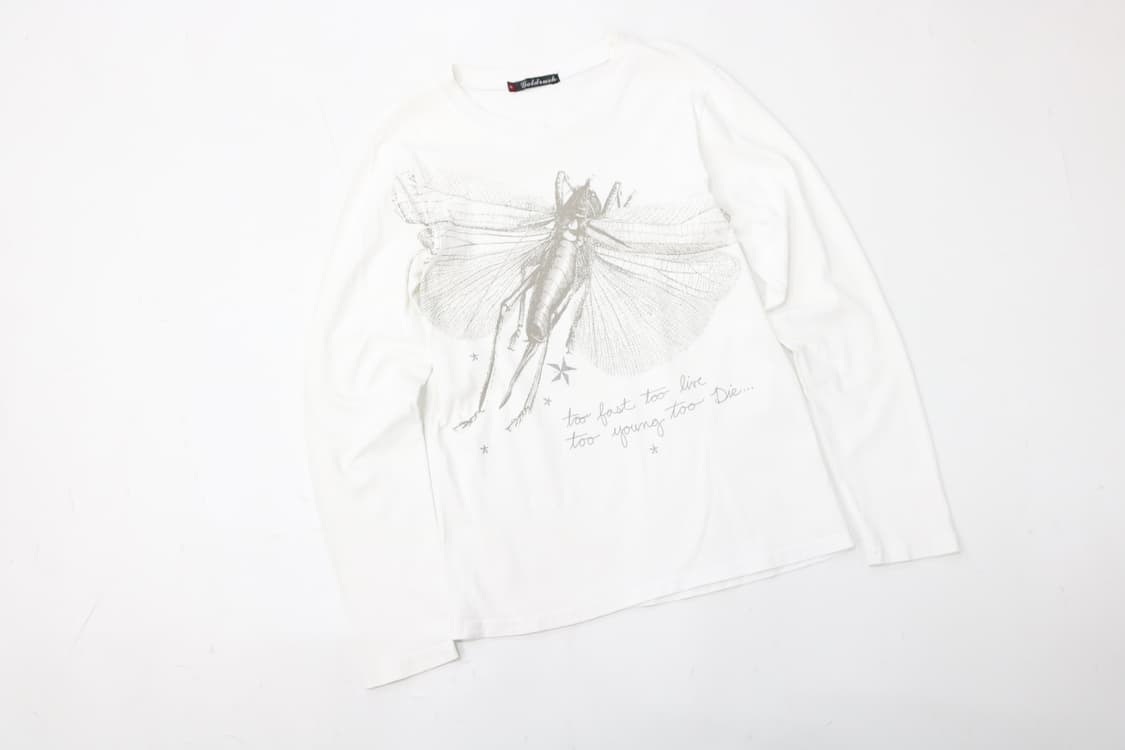 Goldrush 골드러쉬 빈티지 메뚜기 그래픽 롱슬리브 티셔츠 (M) 상품이미지2