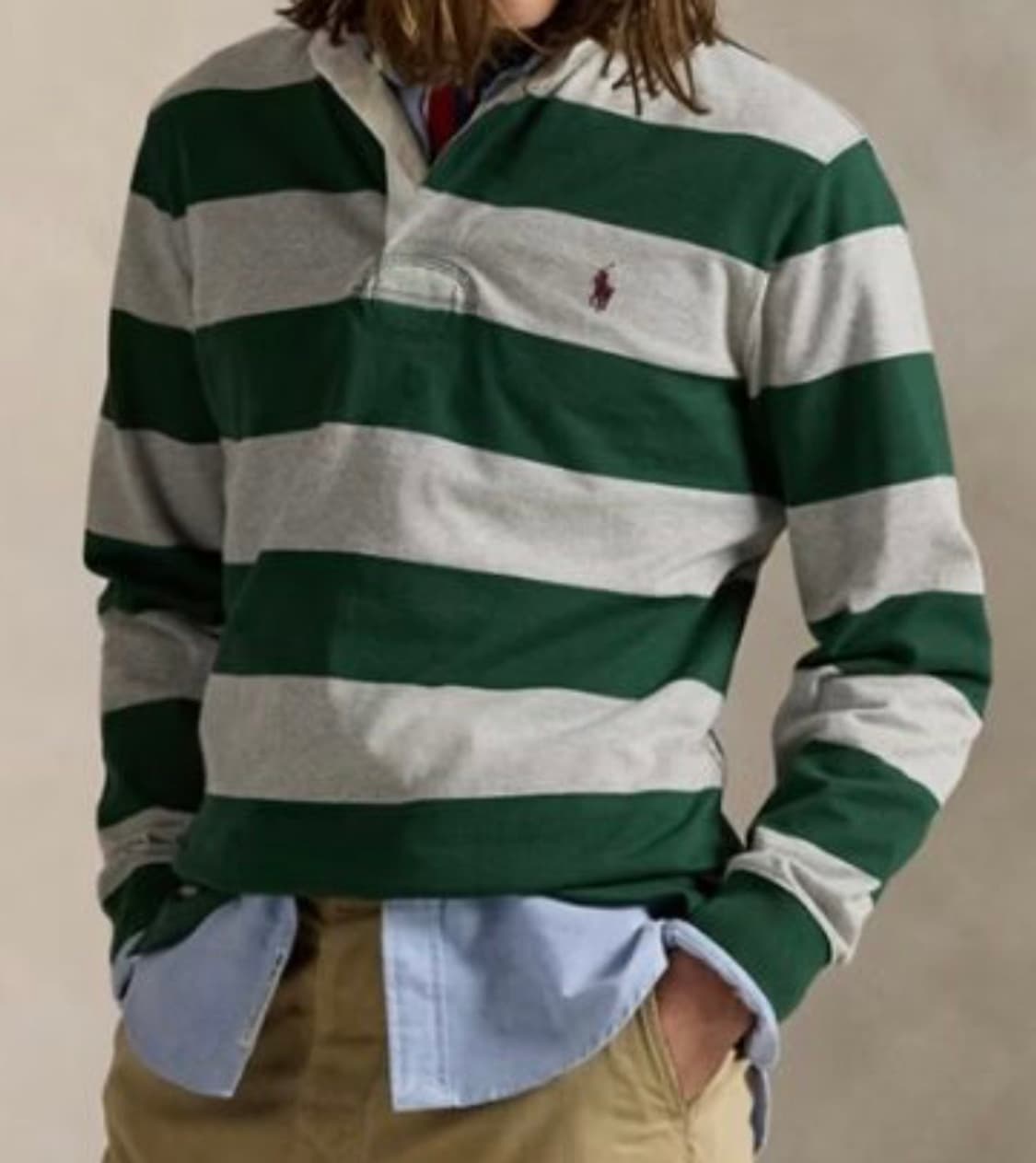 폴로 스트라이프 럭비 티셔츠 L 상품이미지1