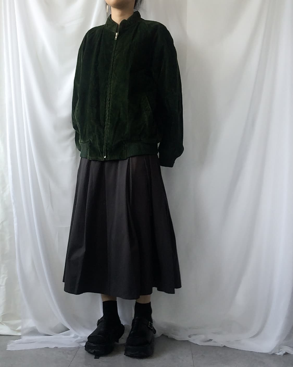 Velour high neck jacket 상품이미지1