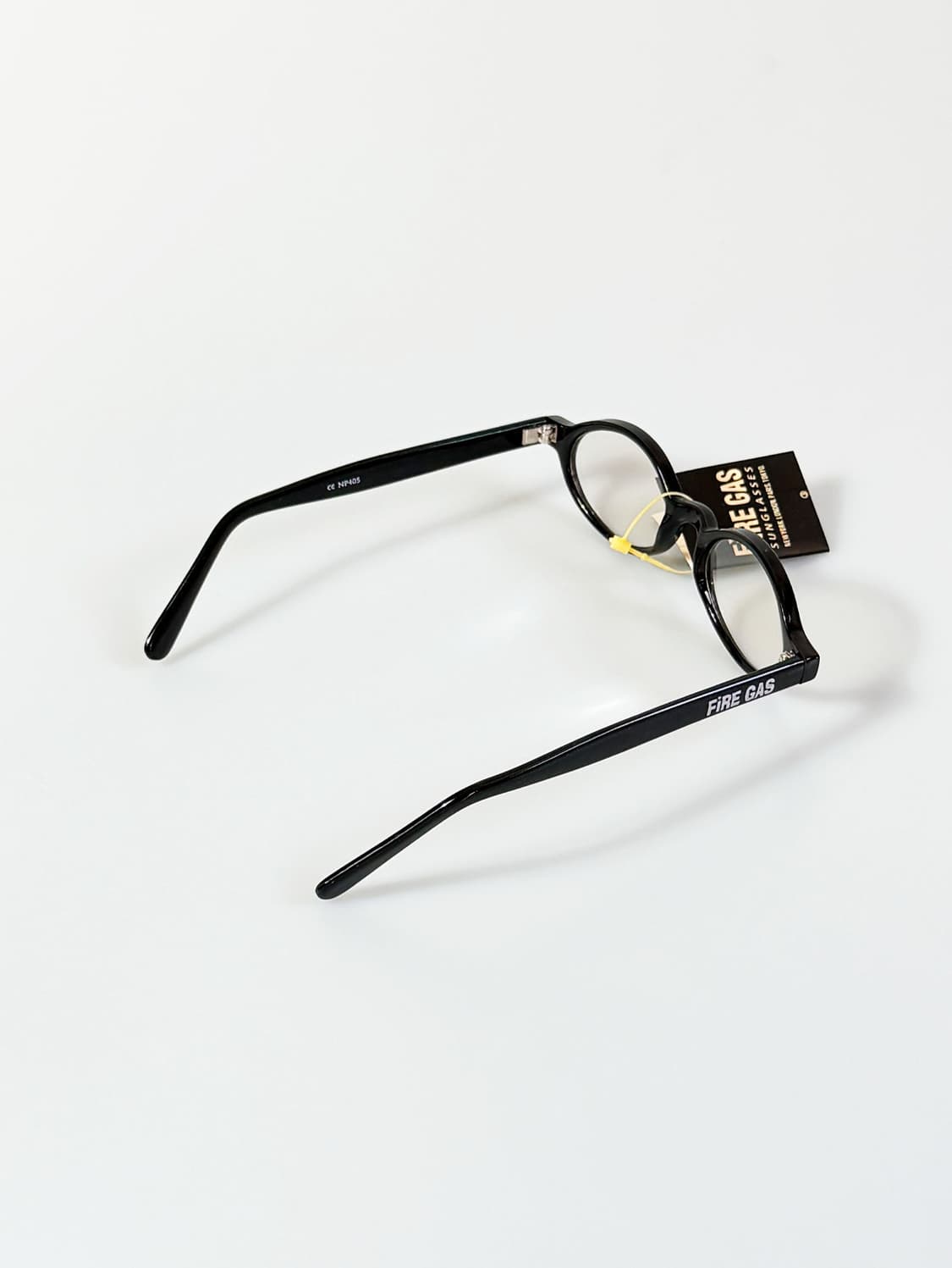 90s FIRE GAS 블랙 오벌 뿔테 투명 틴트 빈티지 선글라스 상품이미지4