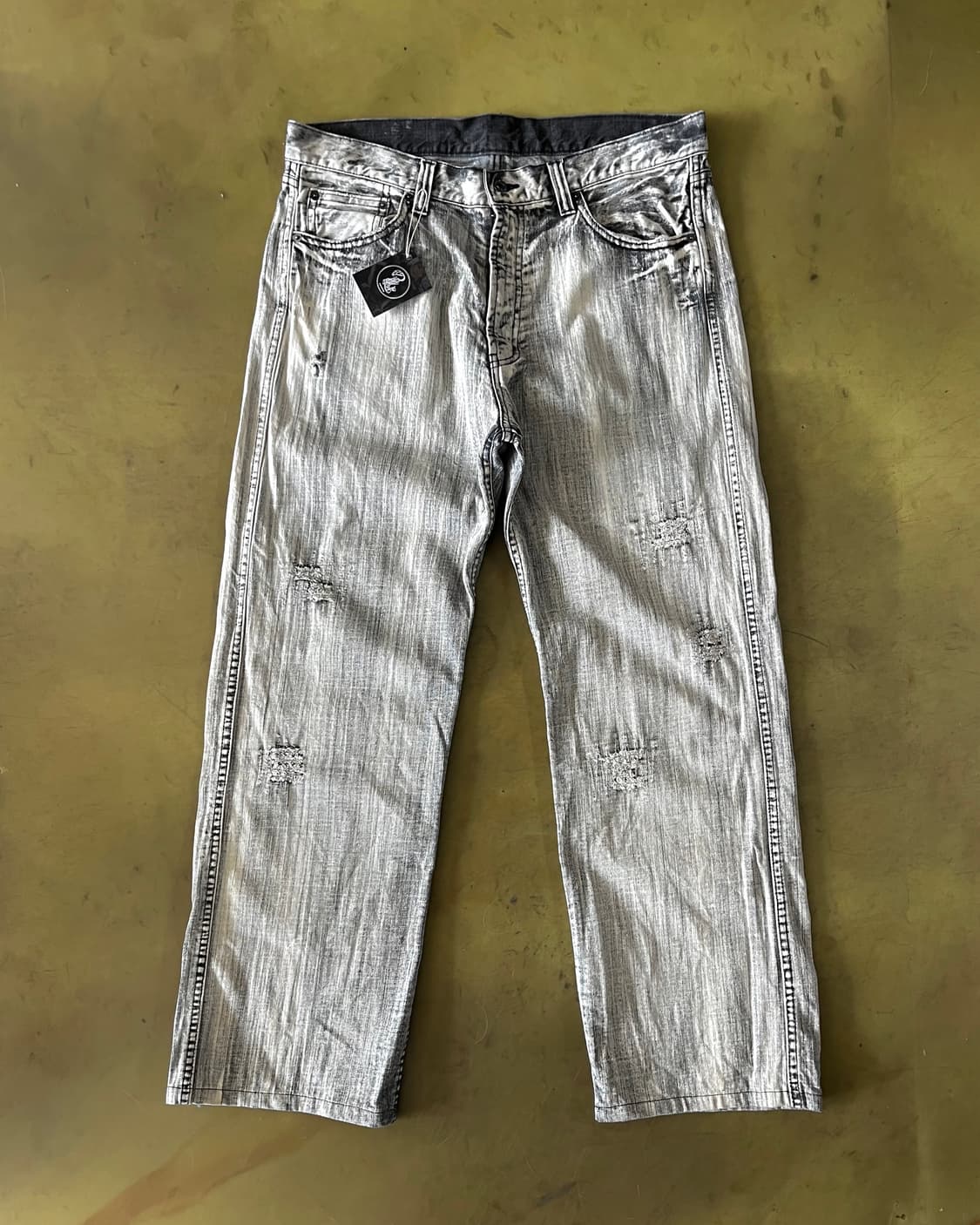 Jpn Vintage Gray Washed Wide Denim Pants 상품이미지3