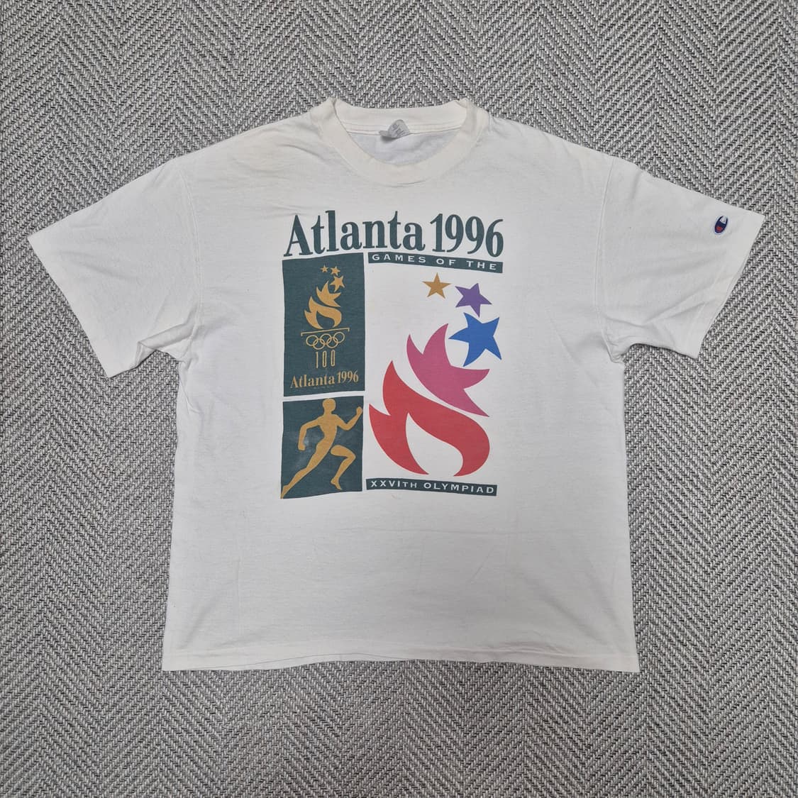 90s 챔피온 애틀란타 올림픽 싱글스티치 티셔츠 (L) 상품이미지1