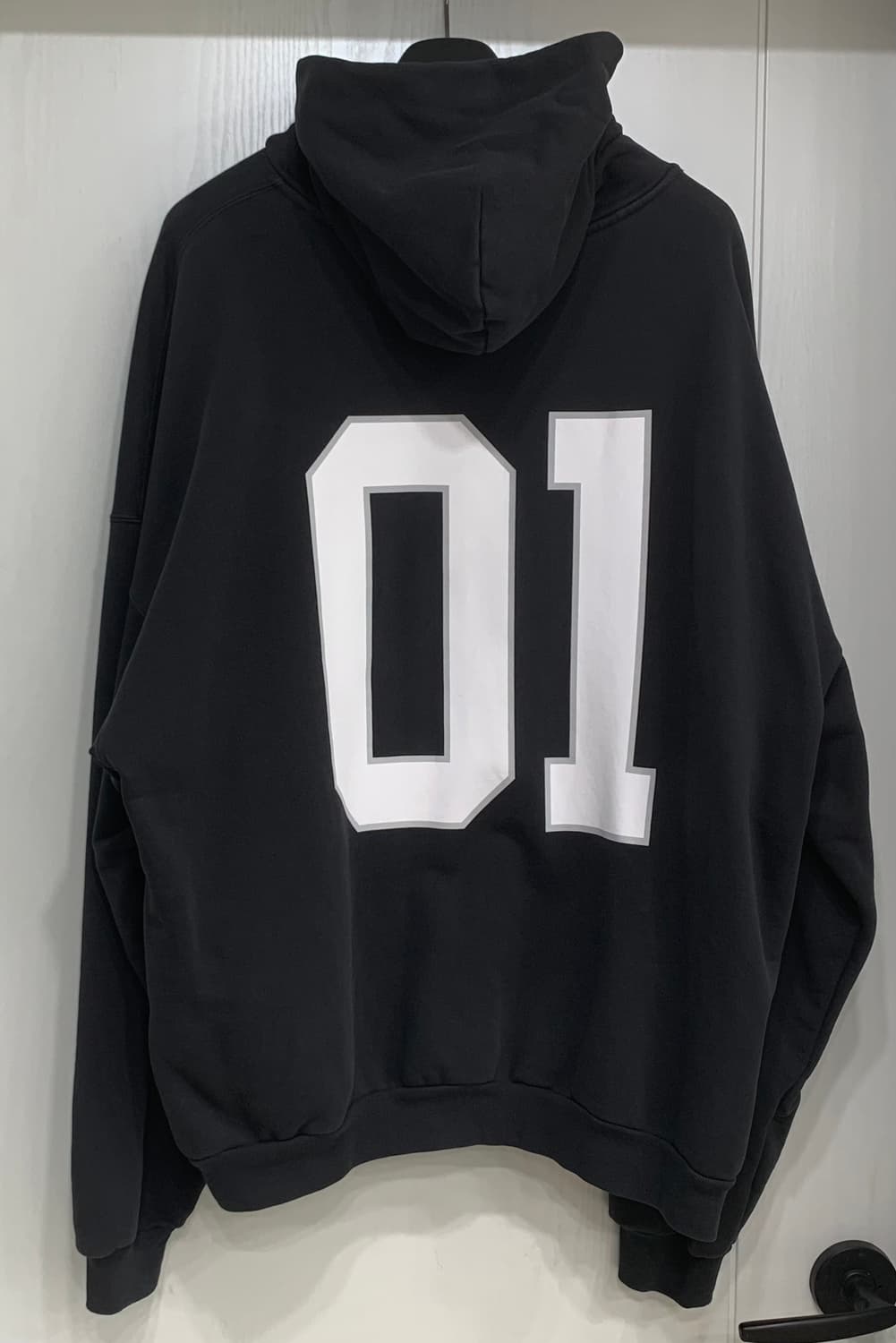 [S]발렌시아가 바스켓볼 후드티셔츠 블랙 상품이미지3