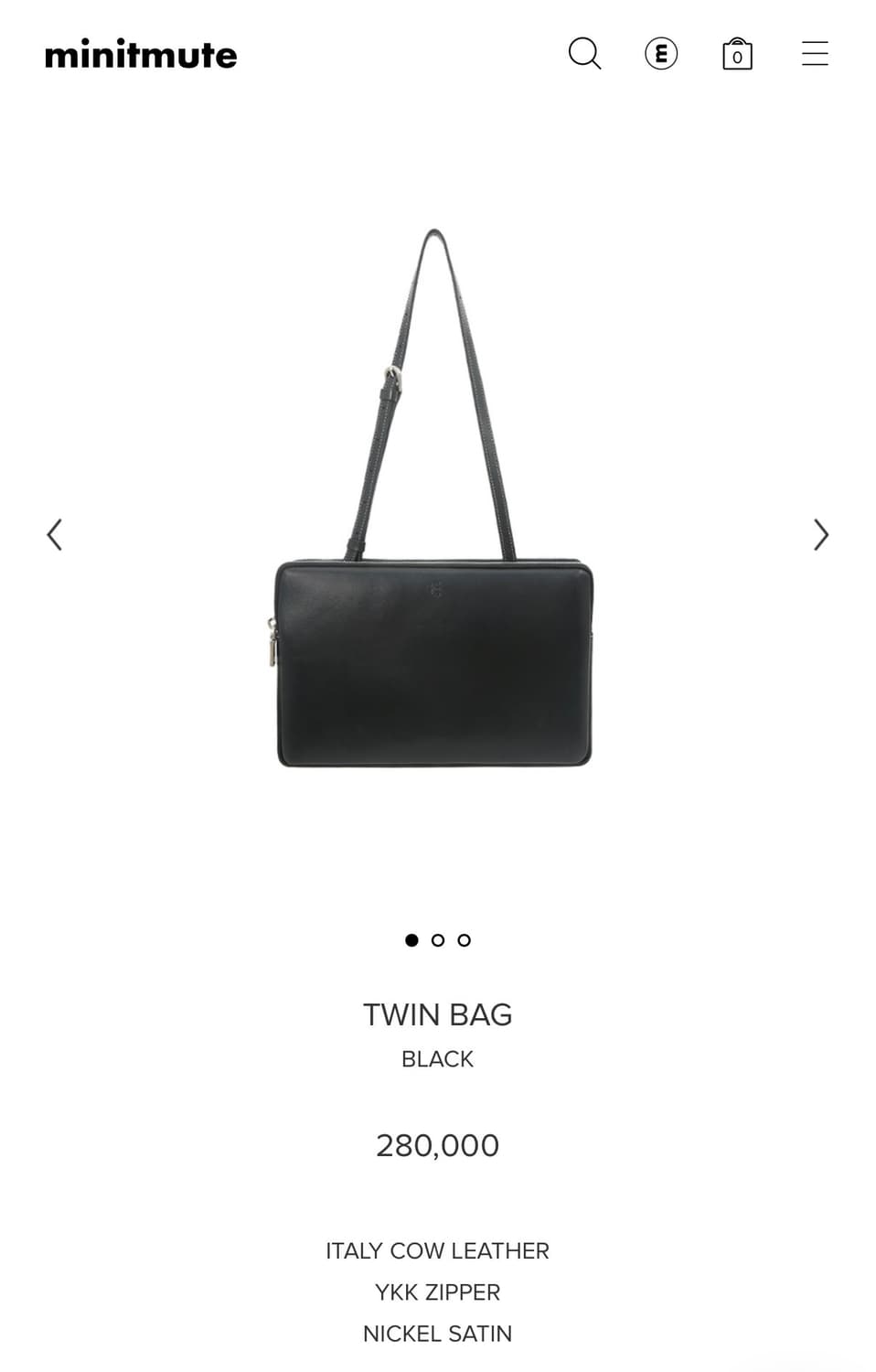 미닛뮤트 트윈백 블랙 새상품 상품이미지1