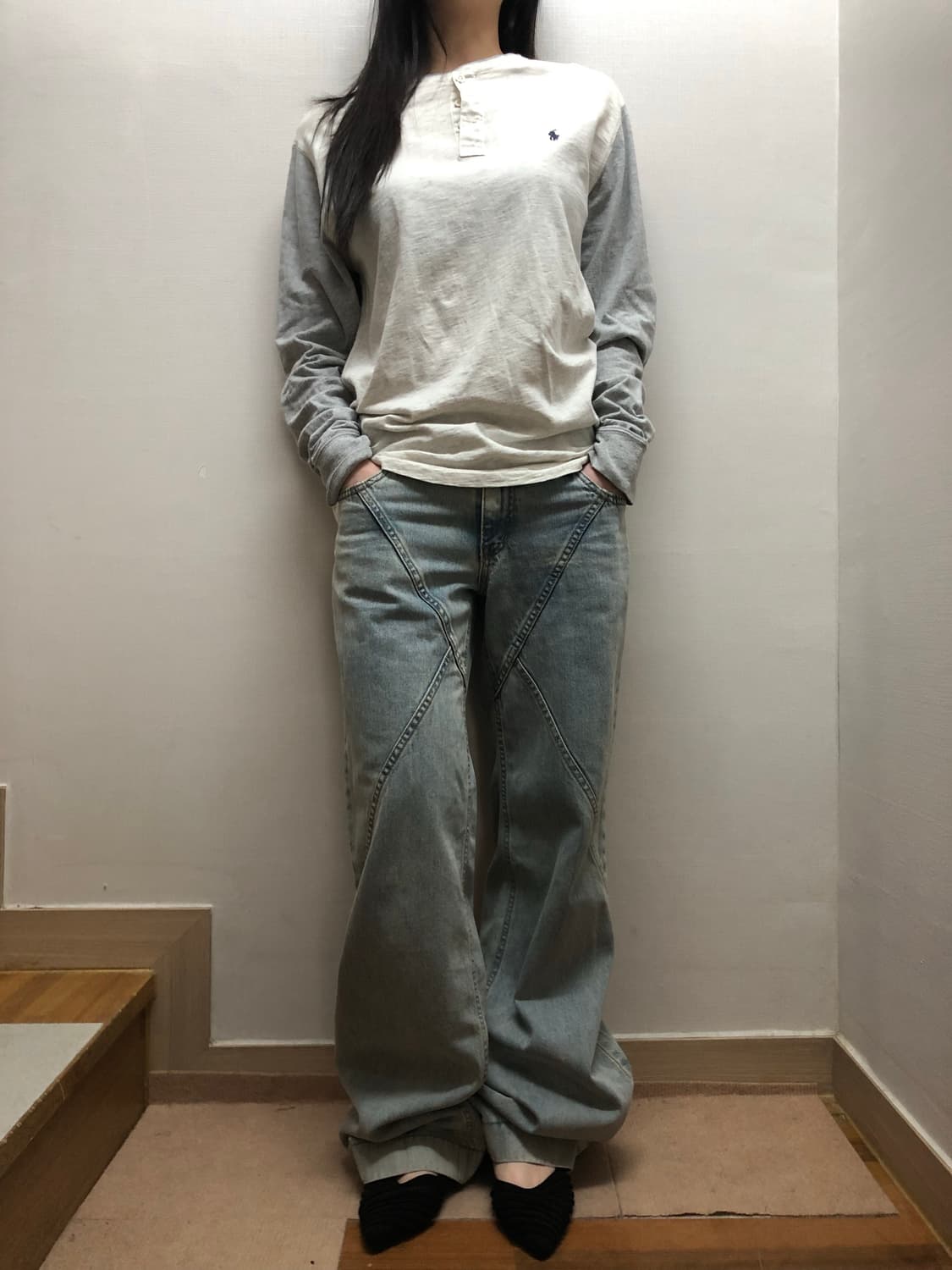 빈티지 보헤미안서울 데님 팬츠 상품이미지4