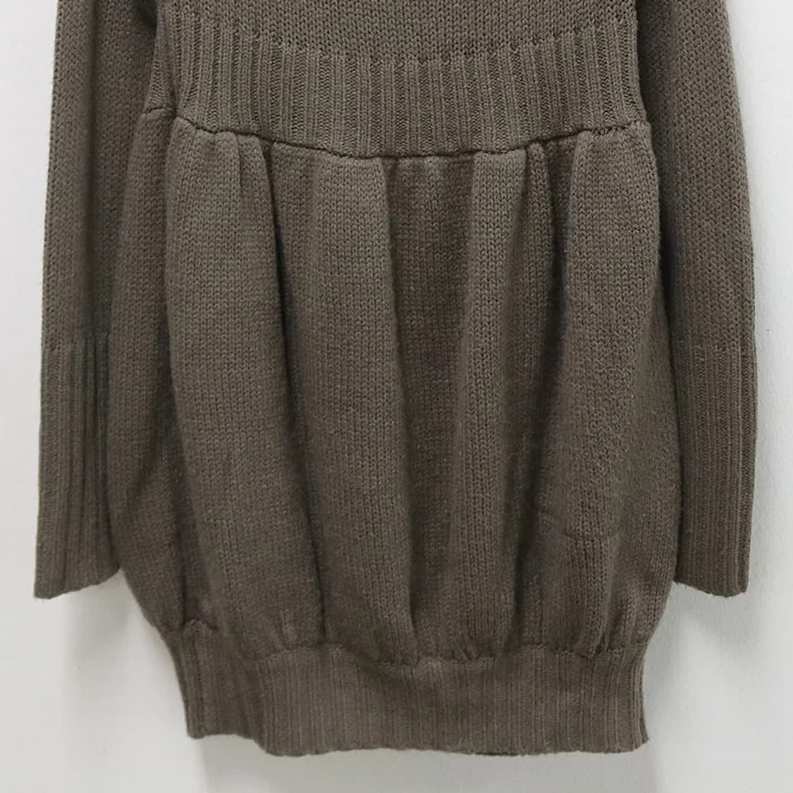 오조크 브라운 니트 롱 가디건 60423 상품이미지7