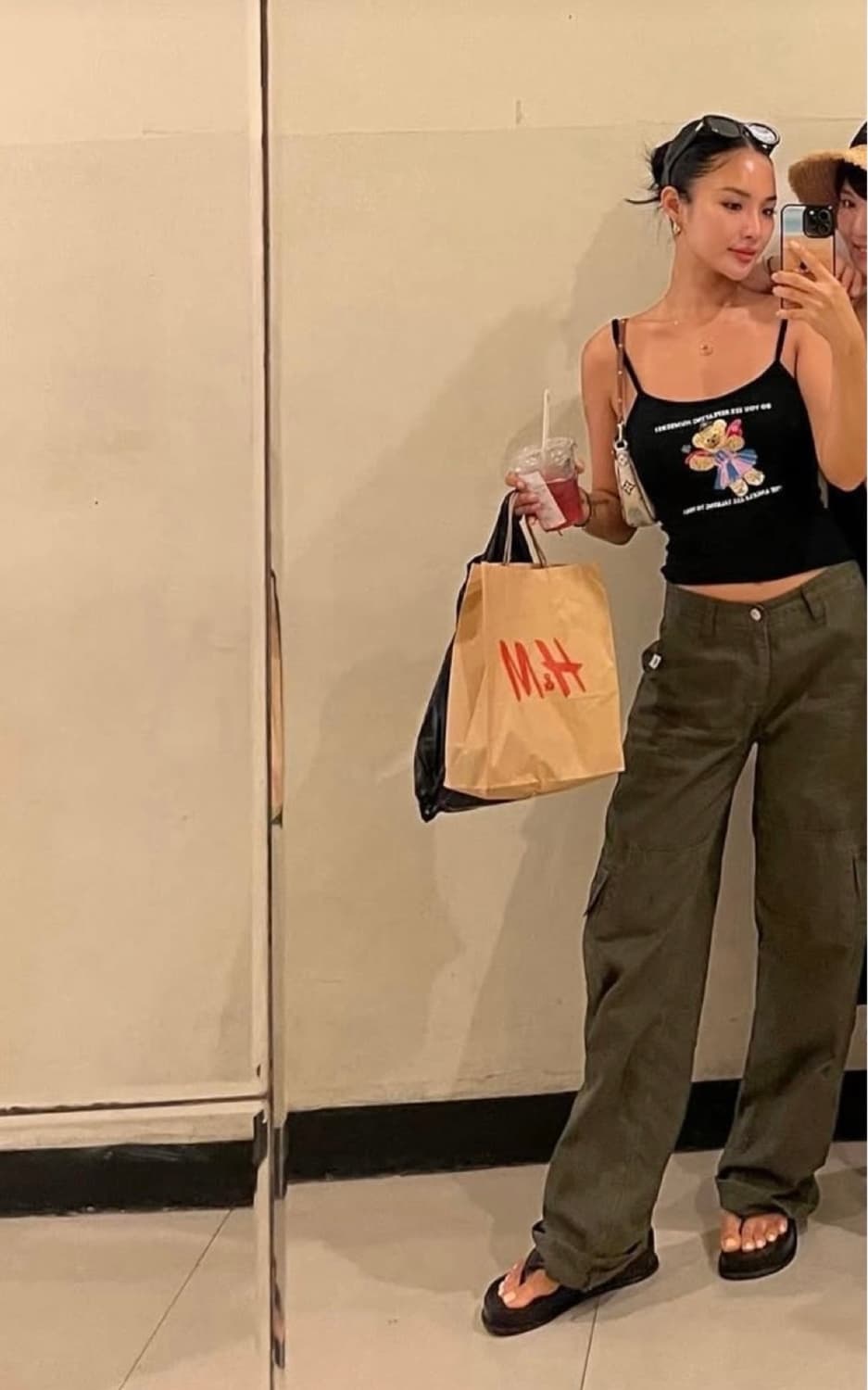 새상품) 채일리더라벨 카고 팬츠 바지 애즈이프캘리 글로니 세릭 상품이미지3