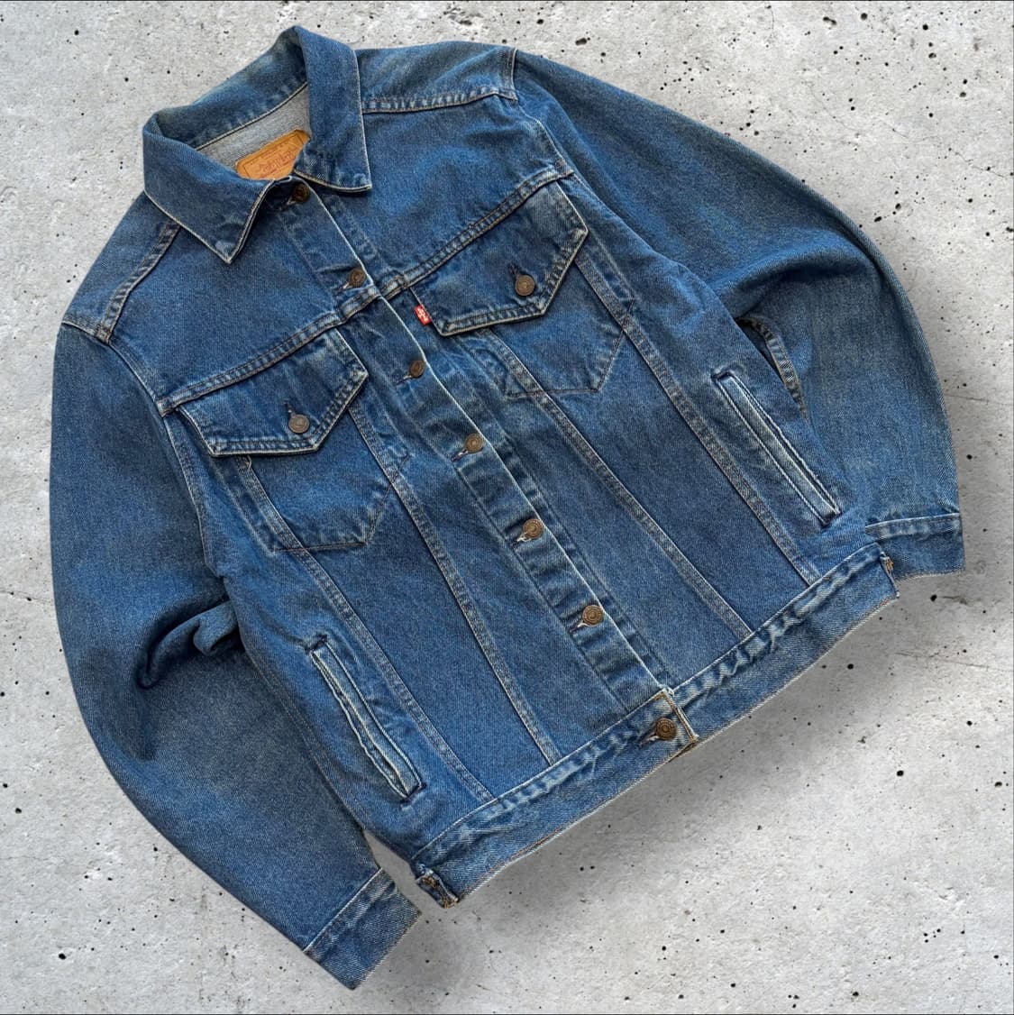 [S] 80s 리바이스 USA 데님 트러커 청자켓 C495 상품이미지1