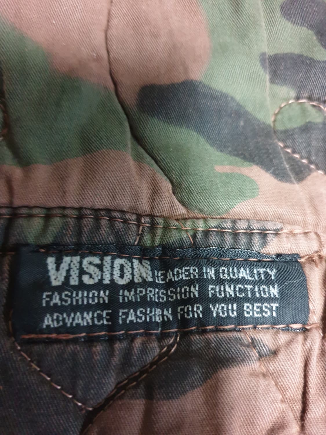 (빈티지)  VISION 밀리터리 카모 퀄팅 후드 자켓 (F) 상품이미지3