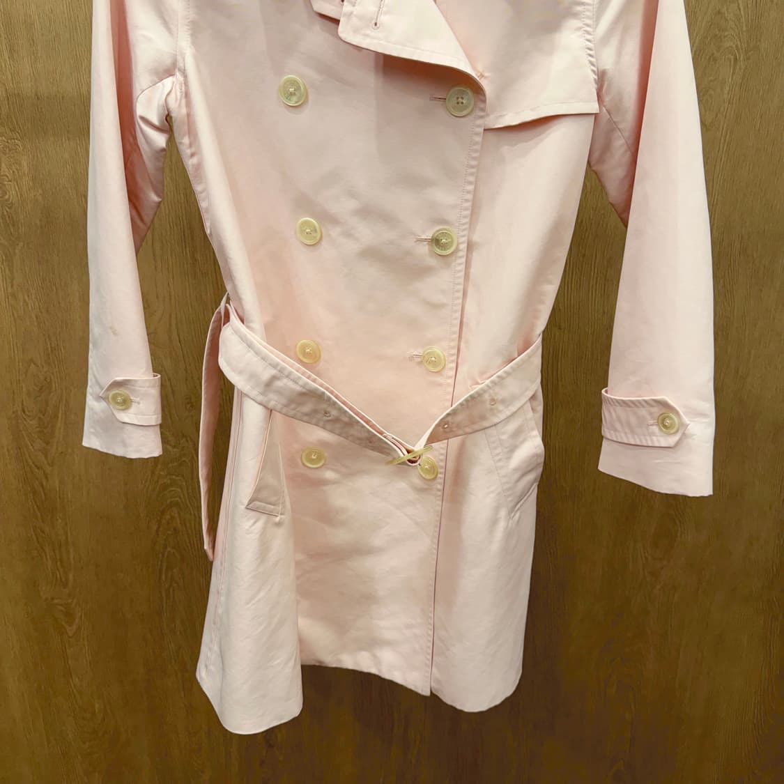 로렌 랄프로렌 트렌치 코트 더블 브레스트 버튼업 밸트 스트랩 라아트 핑크 상품이미지5